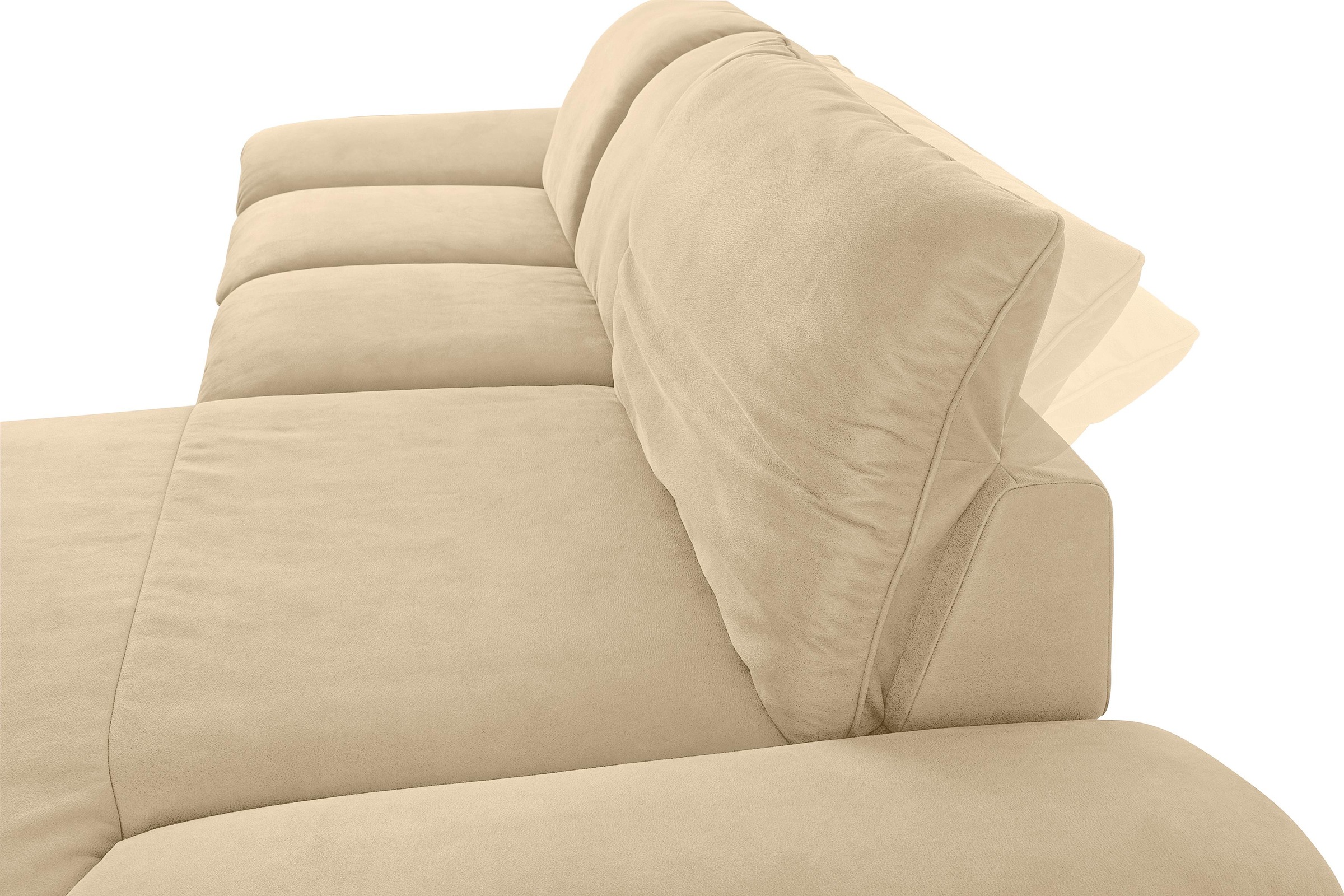 W.SCHILLIG Ecksofa »enjoy&MORE, Designsofa, bequem, zeitlos und elegant, L-Form«, Sitztiefenverstellung, Füße bronze pulverbeschichtet, Breite 310 cm