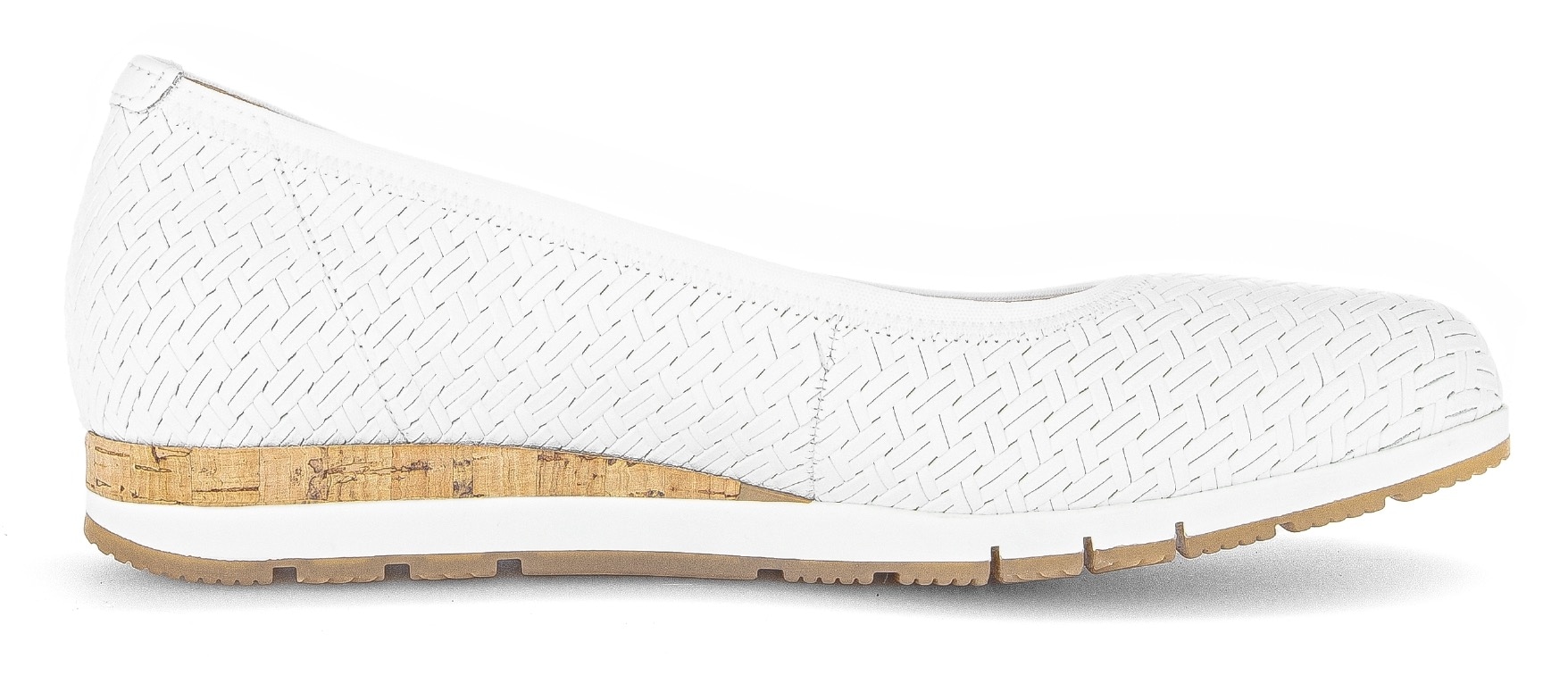 Gabor Ballerina »FLORENZ«, Keilabsatz, Komfortschuh, Bequemschuh mit Flechtmuster, Weite G