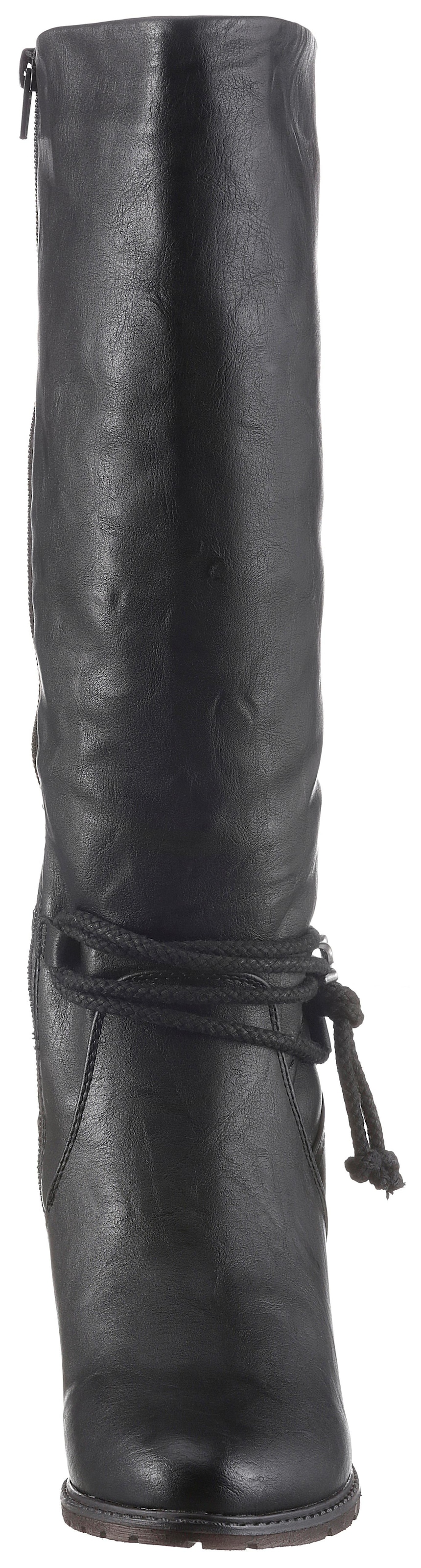 Rieker Stiefel, Langschaftstiefel, mit Zierbänder, XL-Schaft