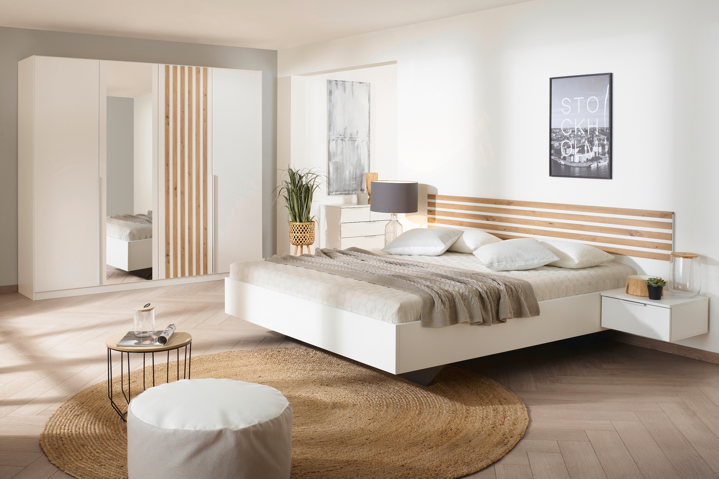 rauch Schlafzimmer-Set »Lamella«, (Set), mit eleganter Lamellenabsetzung