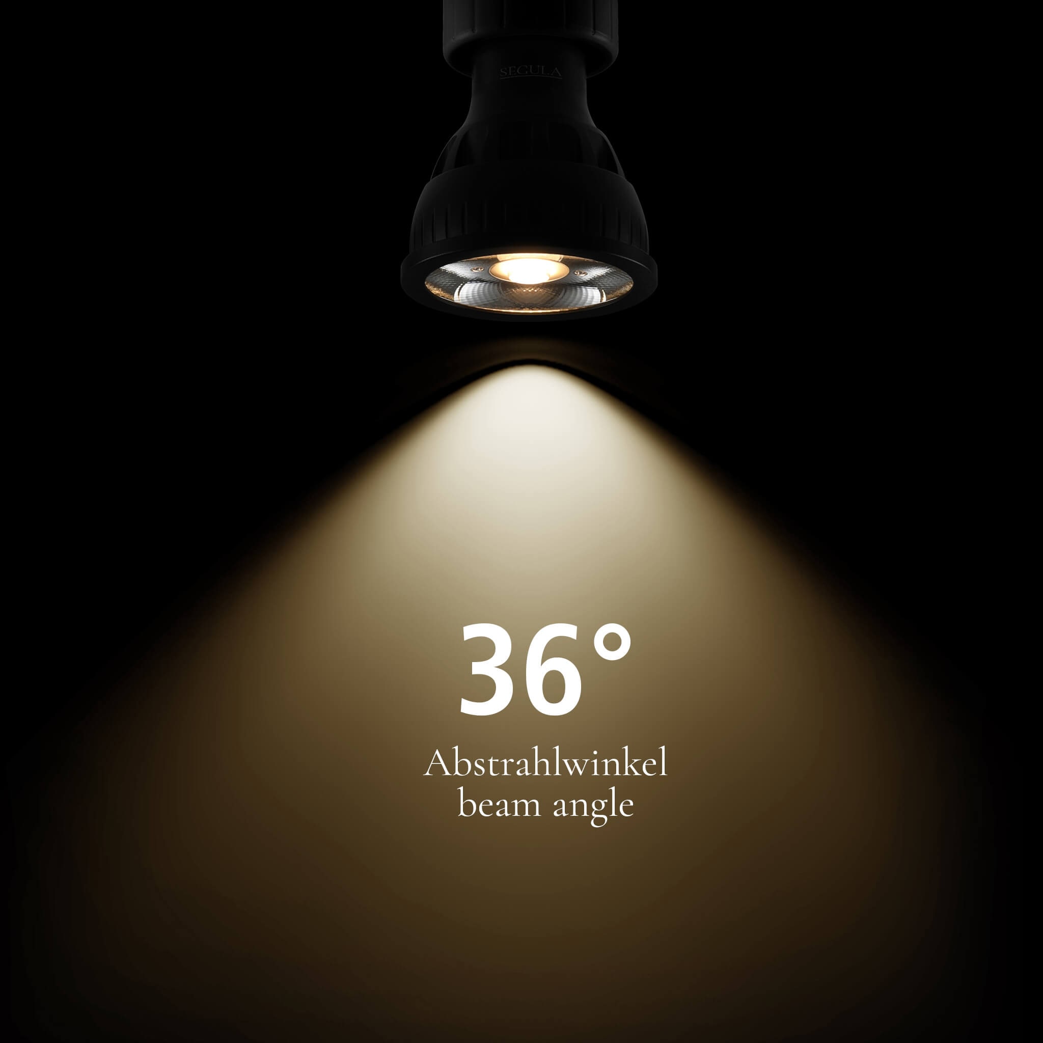 SEGULA LED-Leuchtmittel »GU10 Reflektor 36°« GU10 1 Stk. Warmweiß LED Reflektor 36° dimmbar GU10, 8W, 2700K, schwarz