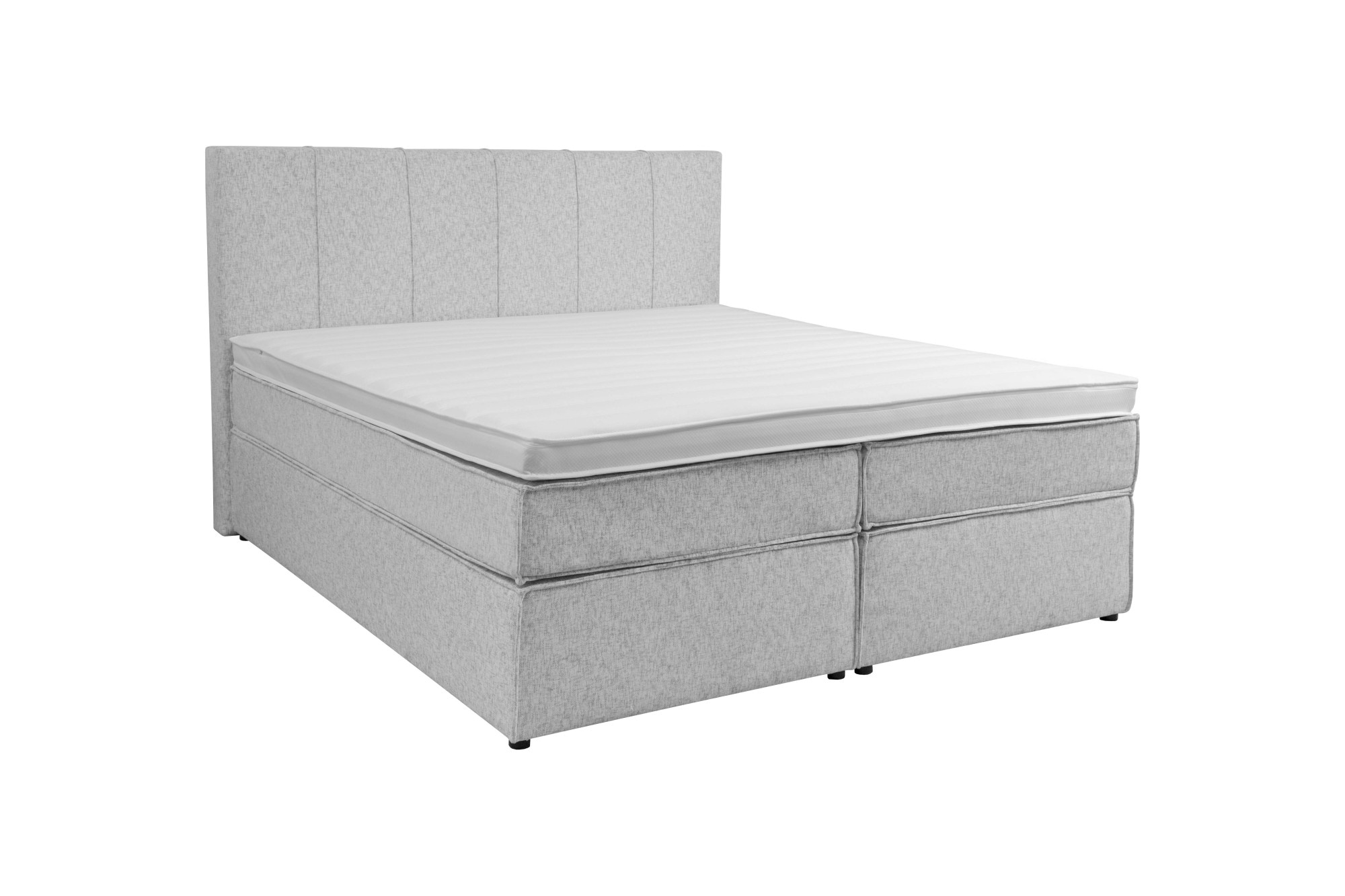 Home affaire Boxspringbett »Leon, Doppelbett, Polsterbett, Federkernbett, Komfortbett, 160, 180 cm« inkl. 9 cm Topper, 5-Zonen-Taschen-Federkernmatratze in H3