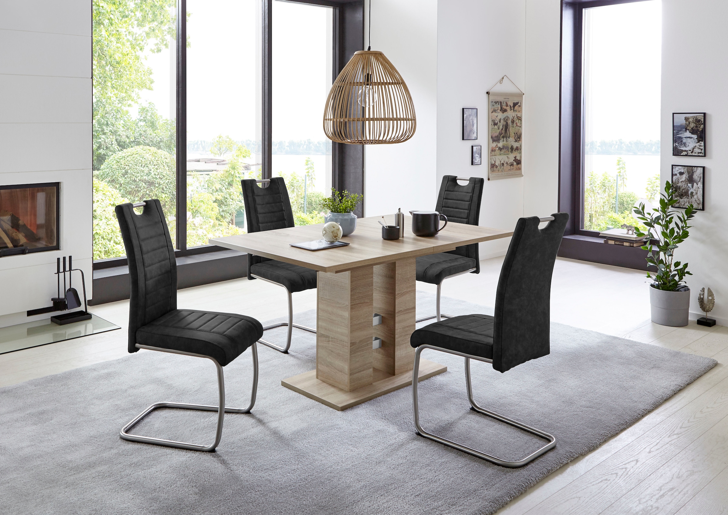 HELA Essgruppe »Ulla« Set, 5 Stk. tlg. ausziehbar 140 - 220 cm, Edelstahl, günstig online kaufen