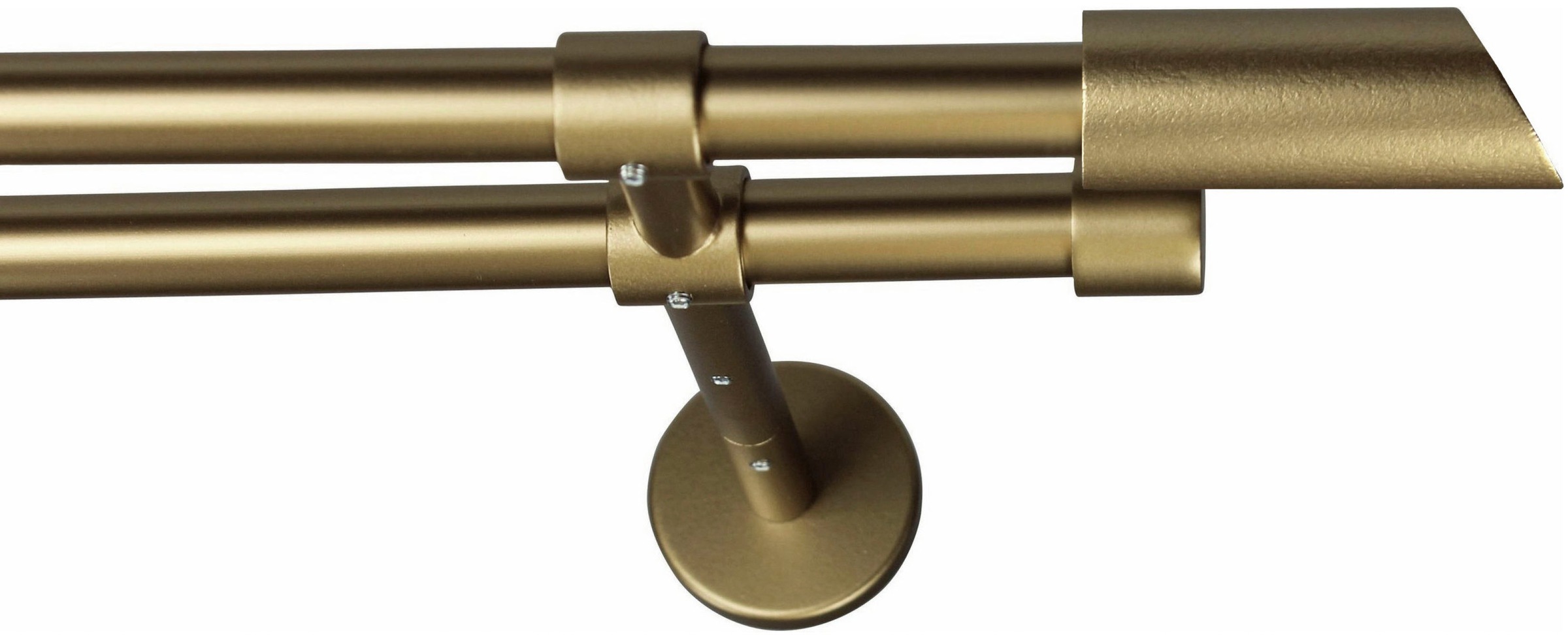 GARESA Gardinenstange »ZYLI« Ø 16 mm 2 läufig-läufig Wunschmaßlänge;Träger; günstig online kaufen