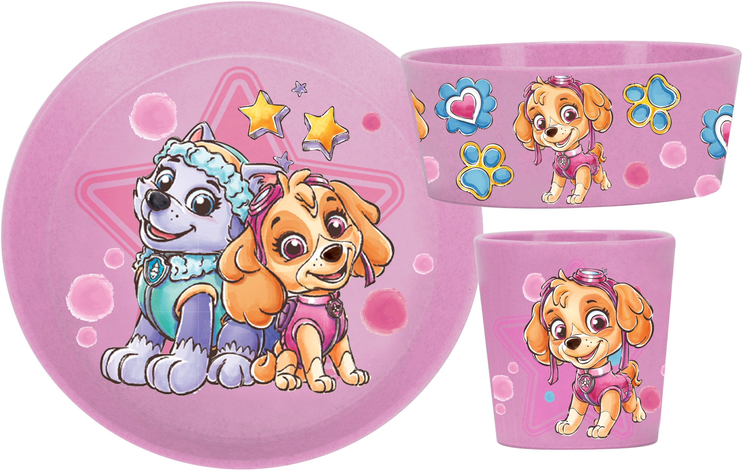 KOZIOL Kindergeschirr-Set »CONNECT PAW PATROL«, (Set, 3 tlg., je 1 Kinderbecher, Kinderschale, Kinderteller), Made in Germany, 3 Teile, für 1 Person