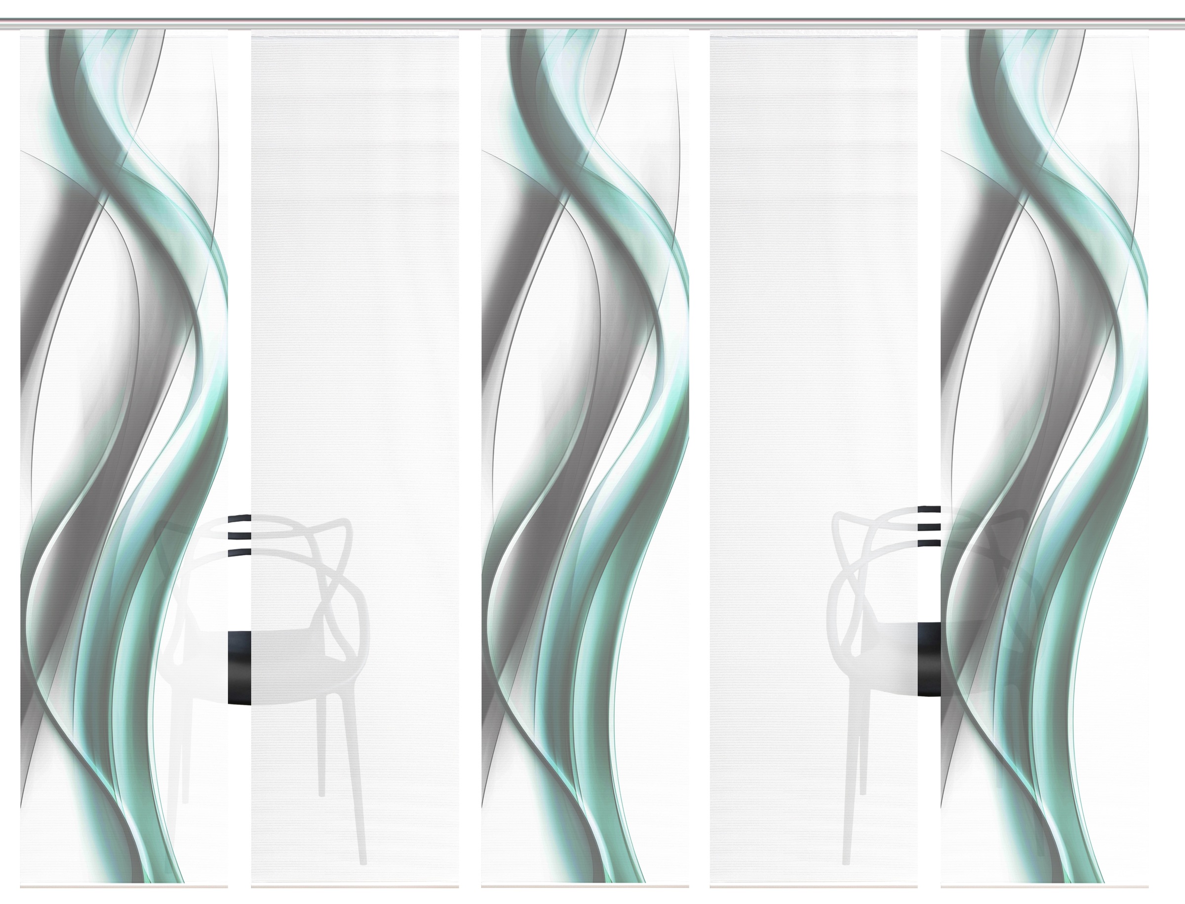 Vision S Schiebegardine »CARA« Paneelwagen 5 Stk. tlg. Schiebevorhang,Bambu günstig online kaufen