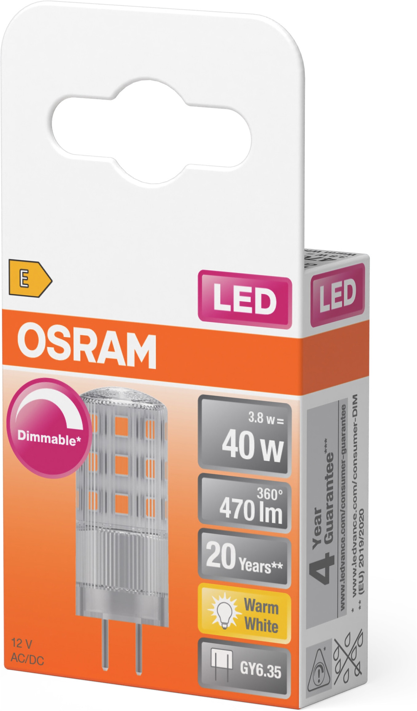Osram LED-Leuchtmittel »LED PIN Lampe« GY6.35 1 Stk. Warmweiß