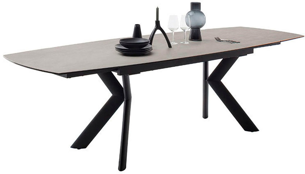 MCA furniture Esstisch »OSSANA Vierfußtisch 180-260 cm«, (Einzelstück), Keramik,Metall,Stirnauszug,ausziehbar,Tischplatte 13 mm,8-10 Personen