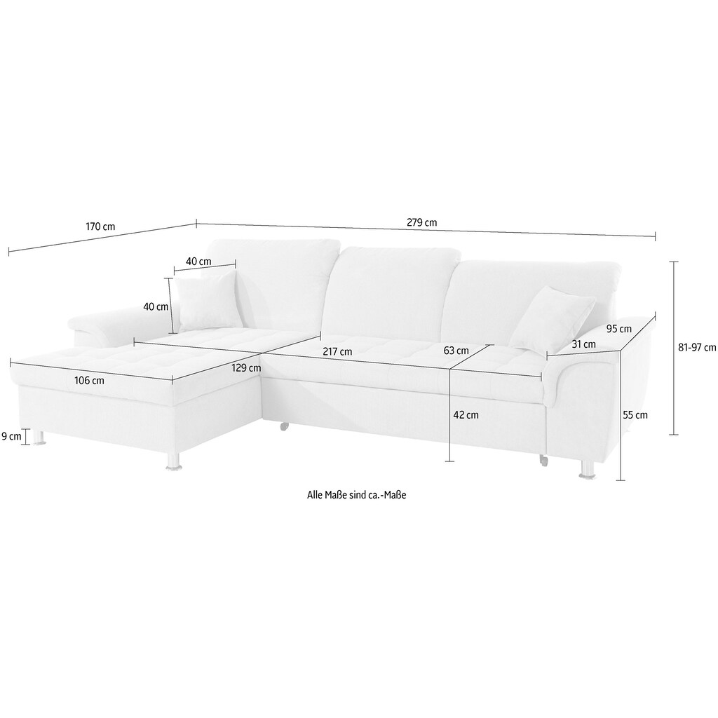 DOMO collection Ecksofa »Franzi«