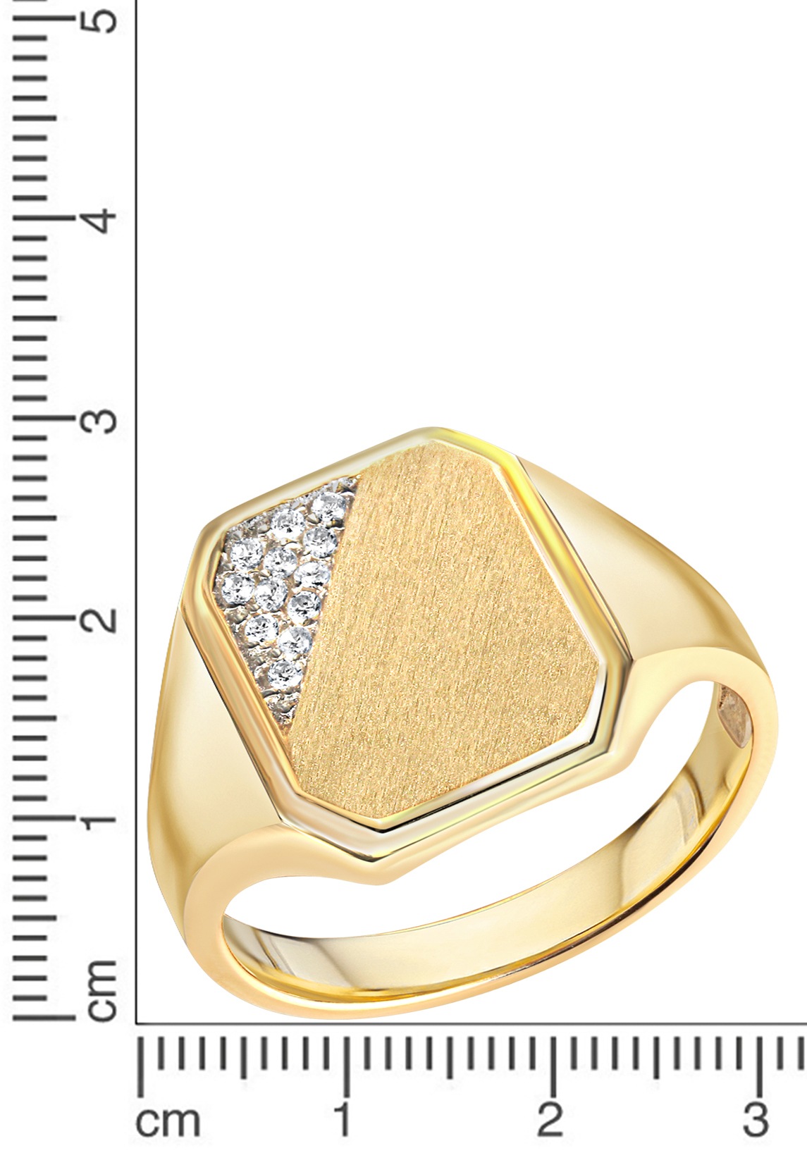 Firetti Fingerring »Schmuck Geschenk Silber 925 Herrenring Silberring Siegelring«, mit Zirkonia (synth.)