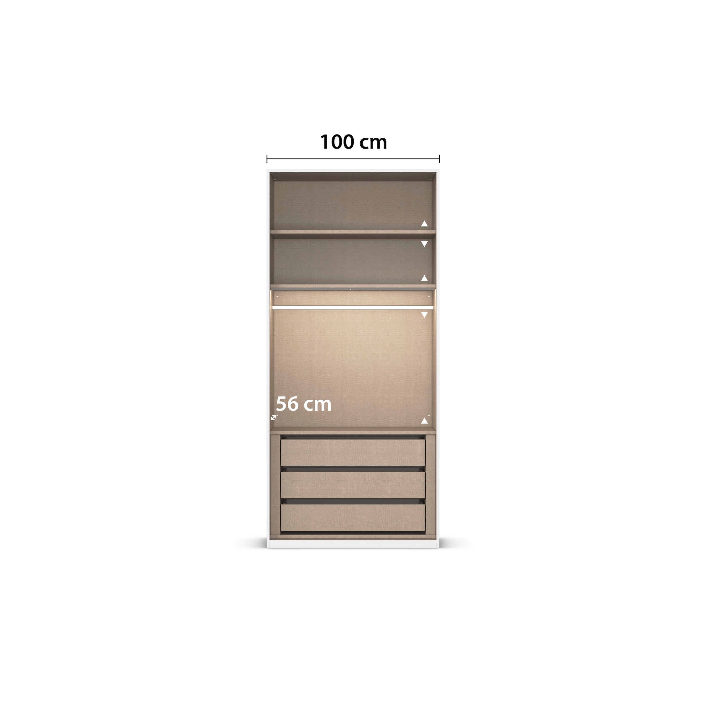 LeGer Home by Lena Gercke Kleiderschrank »Schrank Garderobe Ankleide Schlafzimmer Flur SERINA Eyecatcher«, (in 3 verschiedenen Ausstattungen BASIC/CLASSIC/PREMIUM), in 6 Breiten (101 - 401 cm) mit Front Glas oder Dekor MADE IN GERMANY