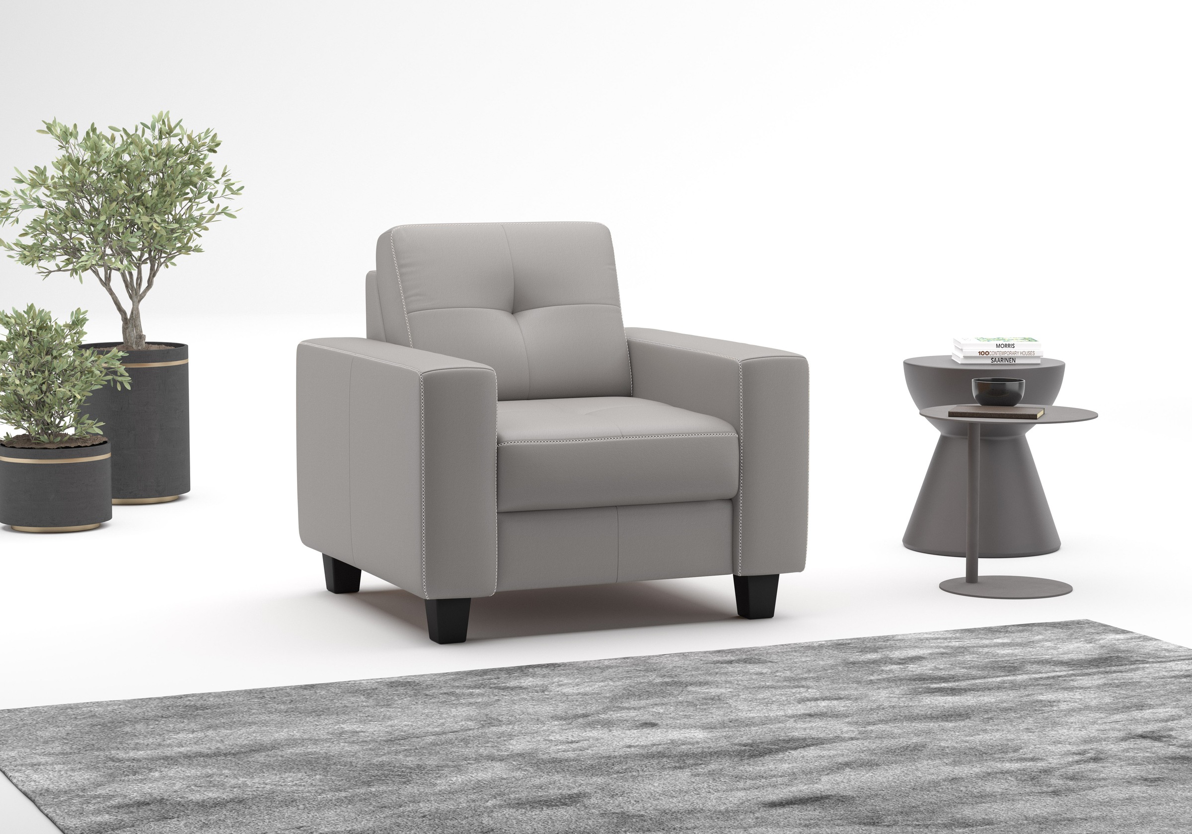 Home affaire Sessel »Varese« Kreuznaht in beige günstig online kaufen