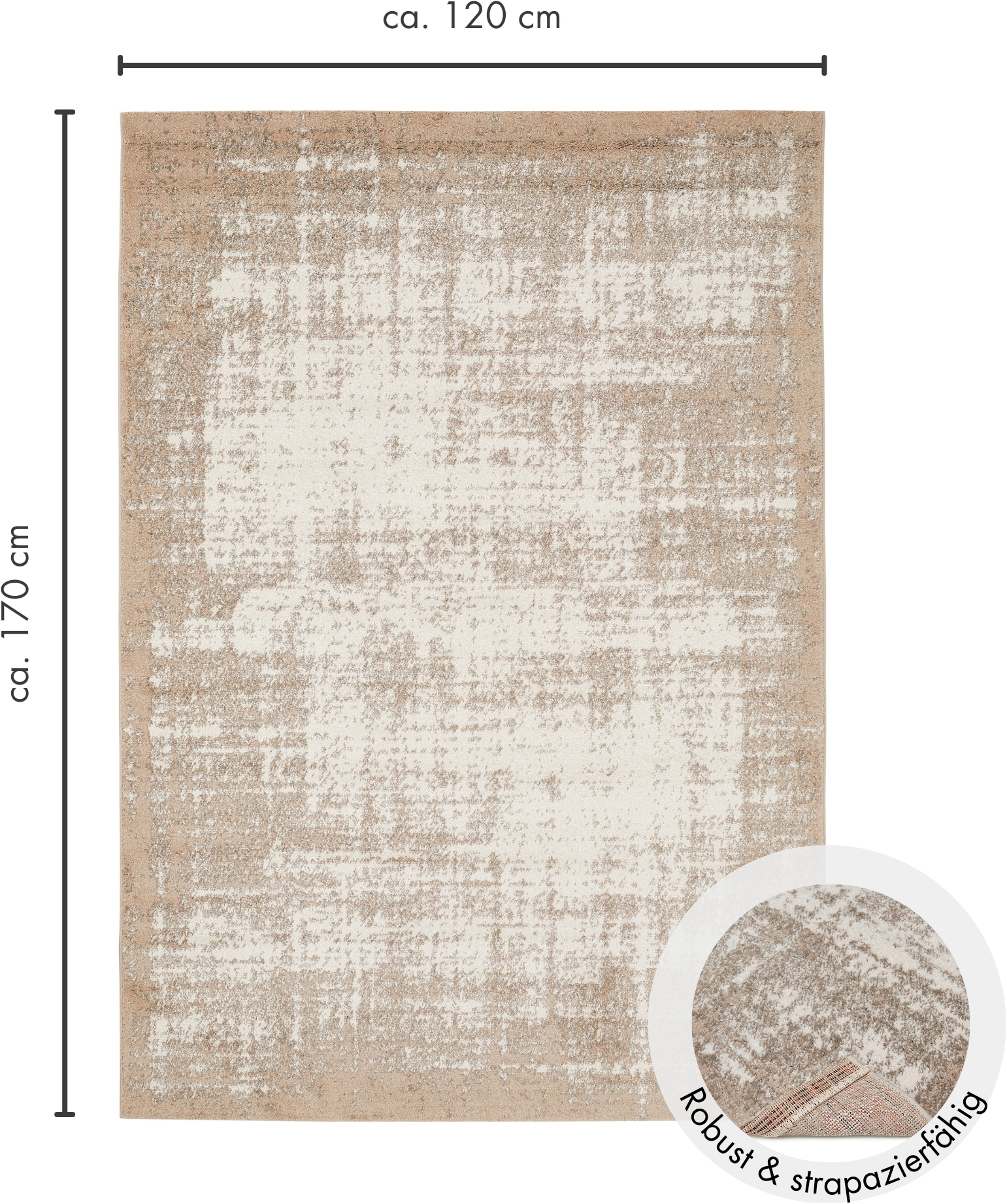 Andiamo Teppich »Campos«, rechteckig, 10 mm Höhe, Kurzflor, modernes Design, Wohnzimmer