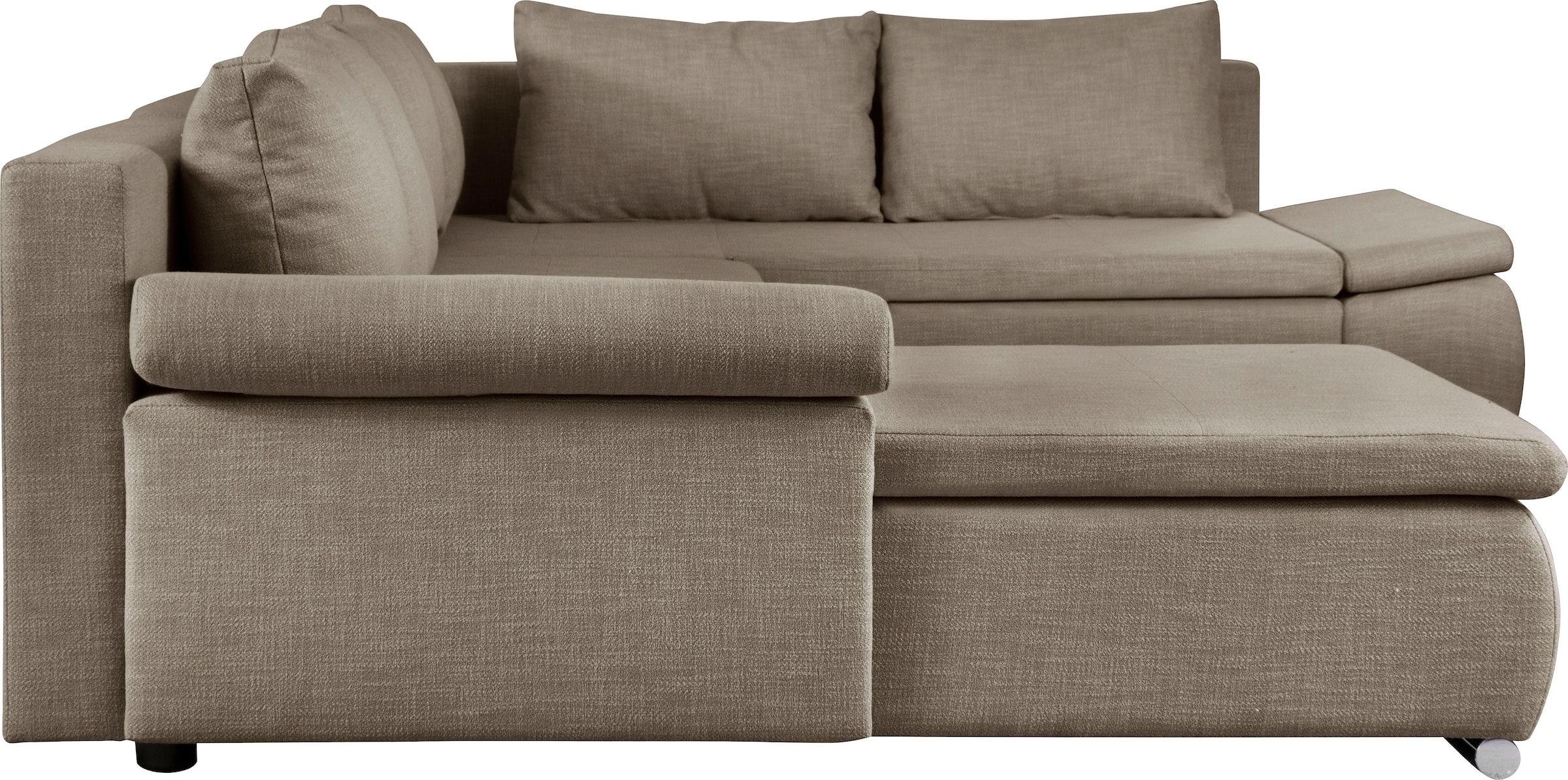 Home affaire Wohnlandschaft »Acra U-Form«, mit Bettfunktion und Bettkasten, in Mattenoptik