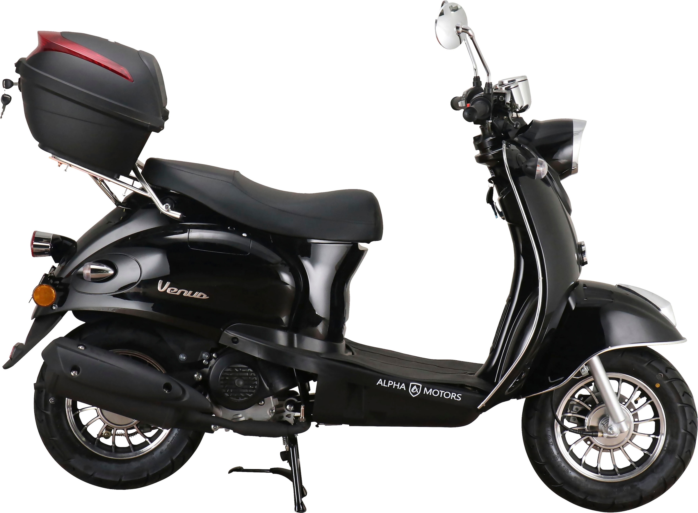 Alpha Motors Motorroller »Venus«, 50 cm³, 25 km/h, Euro 5, 2,72 PS, (mit Topcase), im Retro-Look