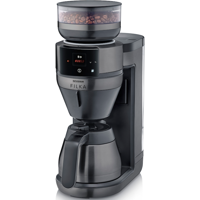 SEVERIN Kaffeemaschine mit Mahlwerk »KA 4855 FILKA (2. Generation), Filterkaffee-Vollautomat« 1, 1 l Kaffeekanne Papierfilter Permanentfilter 1x4...
