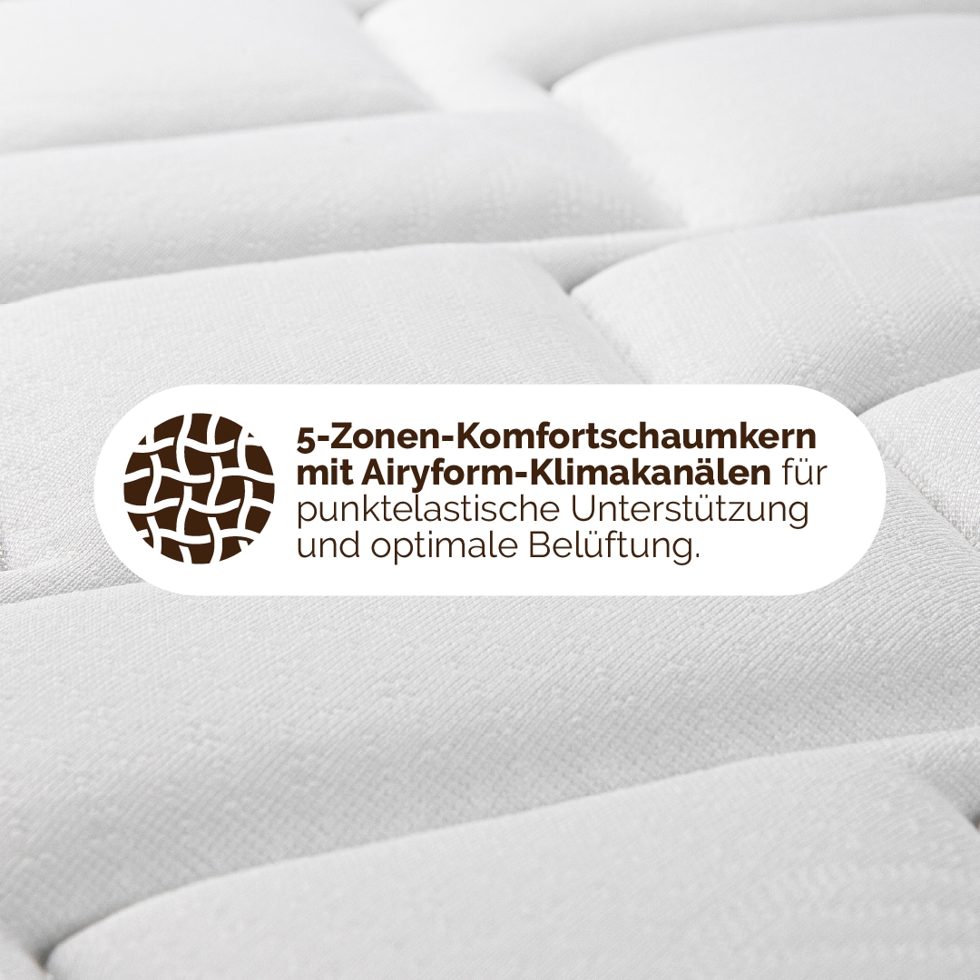 DI QUATTRO Komfortschaummatratze »Matratze Airy Form Luxus, Matratze in 90x200 cm und weiteren Größen« 29 cm hoch 1 Stk. tlg. Die Matratze, die atmet. Extra hoch und komfortabel, Schnäppchenpreis