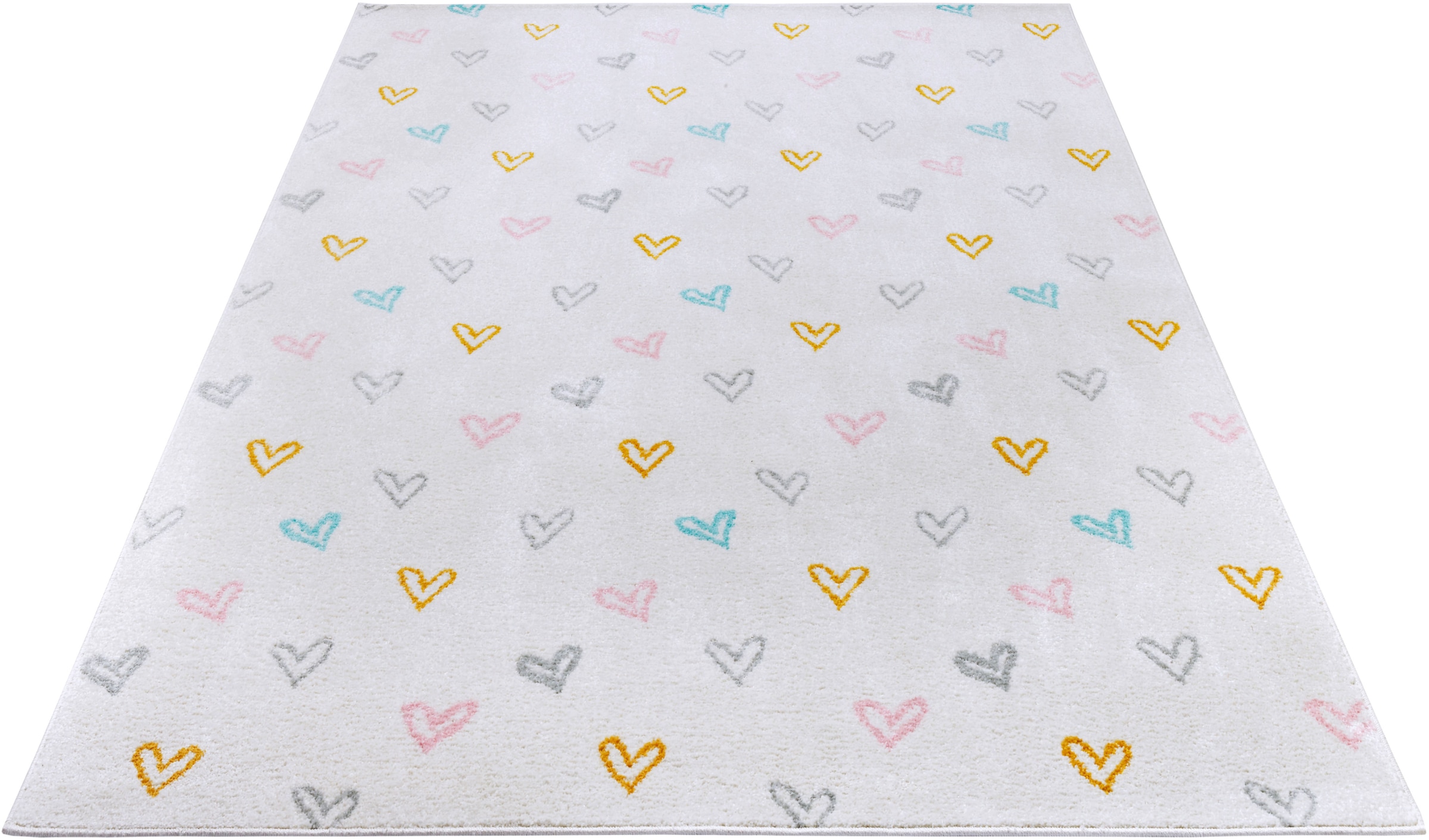 HANSE Home Kinderteppich »Adventures Hearts«, rechteckig, 7 mm Höhe, Spielteppich, fest, Kinderzimmer, Kurzflor, Spielunterlage