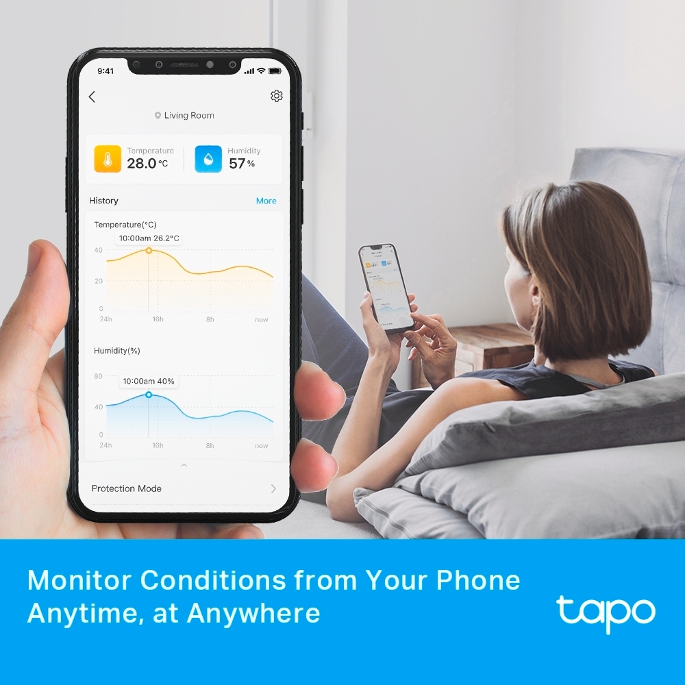 TP-Link Smart-Home-Zubehör »Tapo T315«, Smarter Temperatur & Feuchtigkeits-Sensor