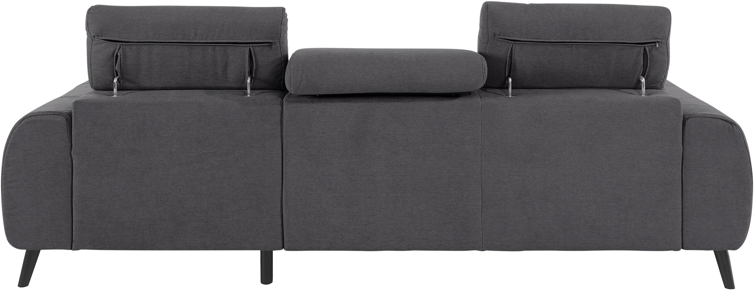 COTTA Ecksofa »Mia L-Form mit 3 Zierkissen«, wahlweise mit Bettfunktion, Bettkasten, Beleuchtung & Wireless-Charger
