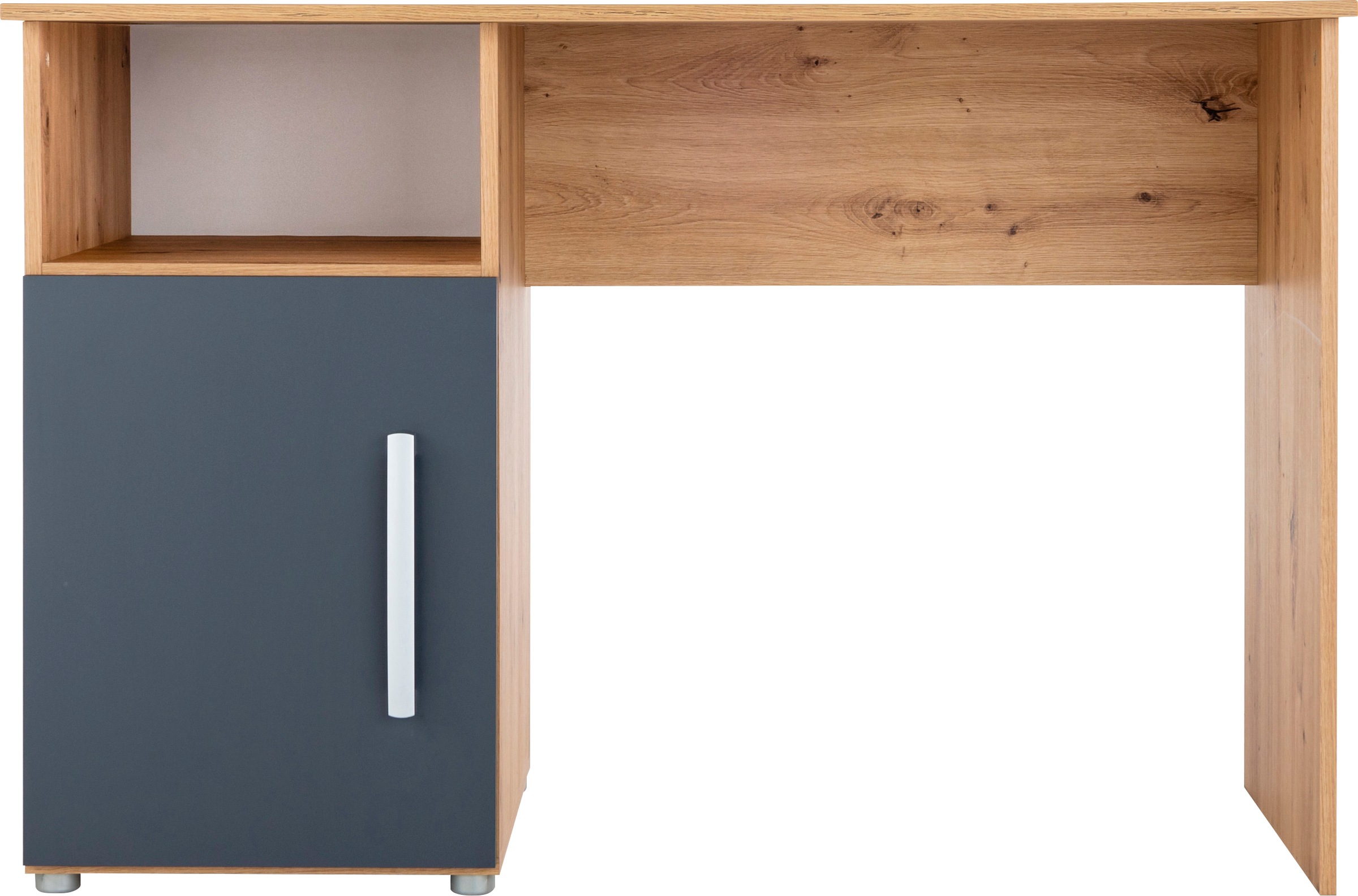 arthur berndt Jugendzimmer-Set »Alessio«, (Set, 5 tlg., Bett, Kleiderschrank, Schreibtisch, Standregal und TV-Lowboard.), mit Melamin-Oberfläche