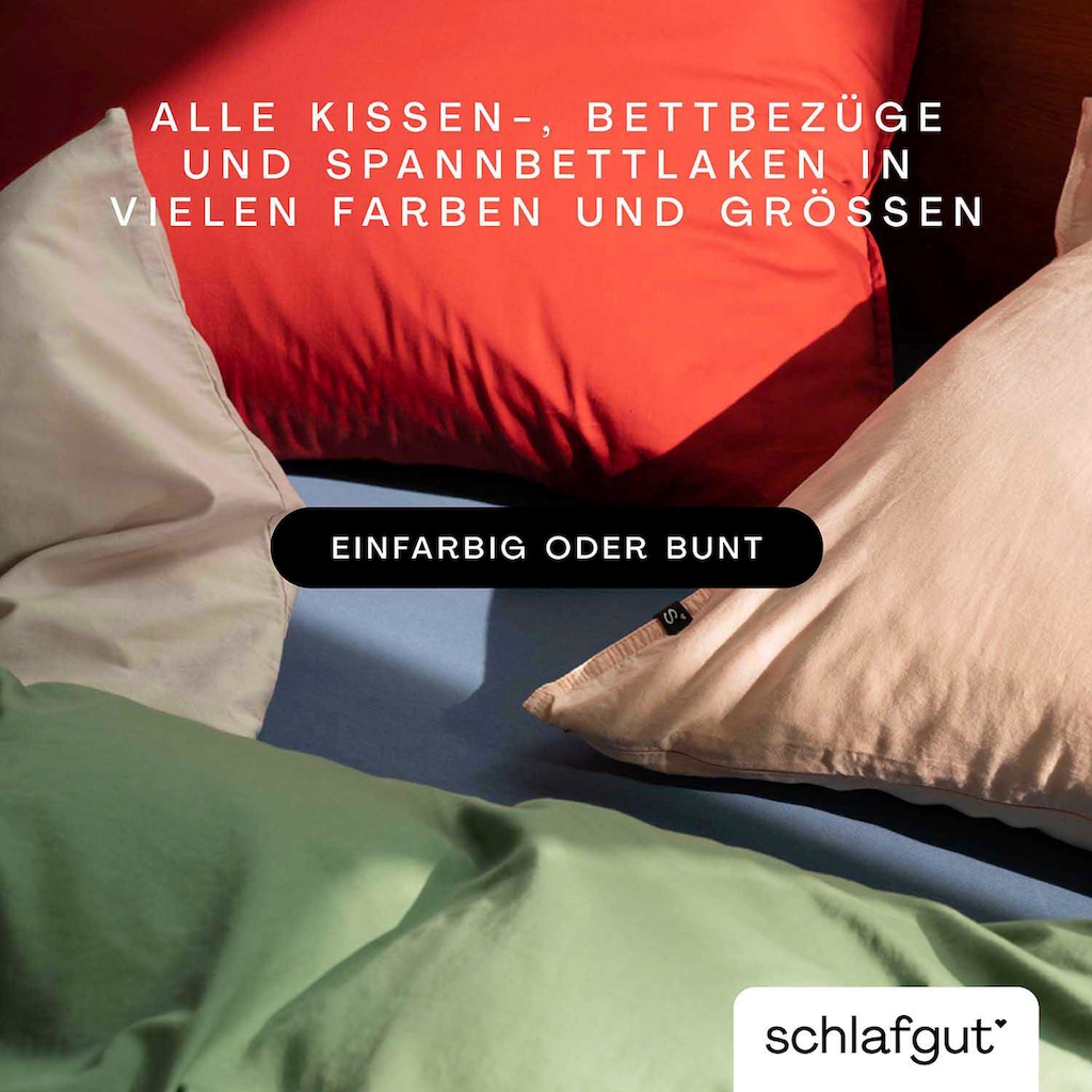 Schlafgut Spannbettlaken »CASUAL u.a. in Gr. 90x200, 140x200 oder 180x200 cm, 100% Bio-Baumwolle«, Bettlaken für Matratzen bis 25 cm Höhe, zuverlässig, langlebig, weich