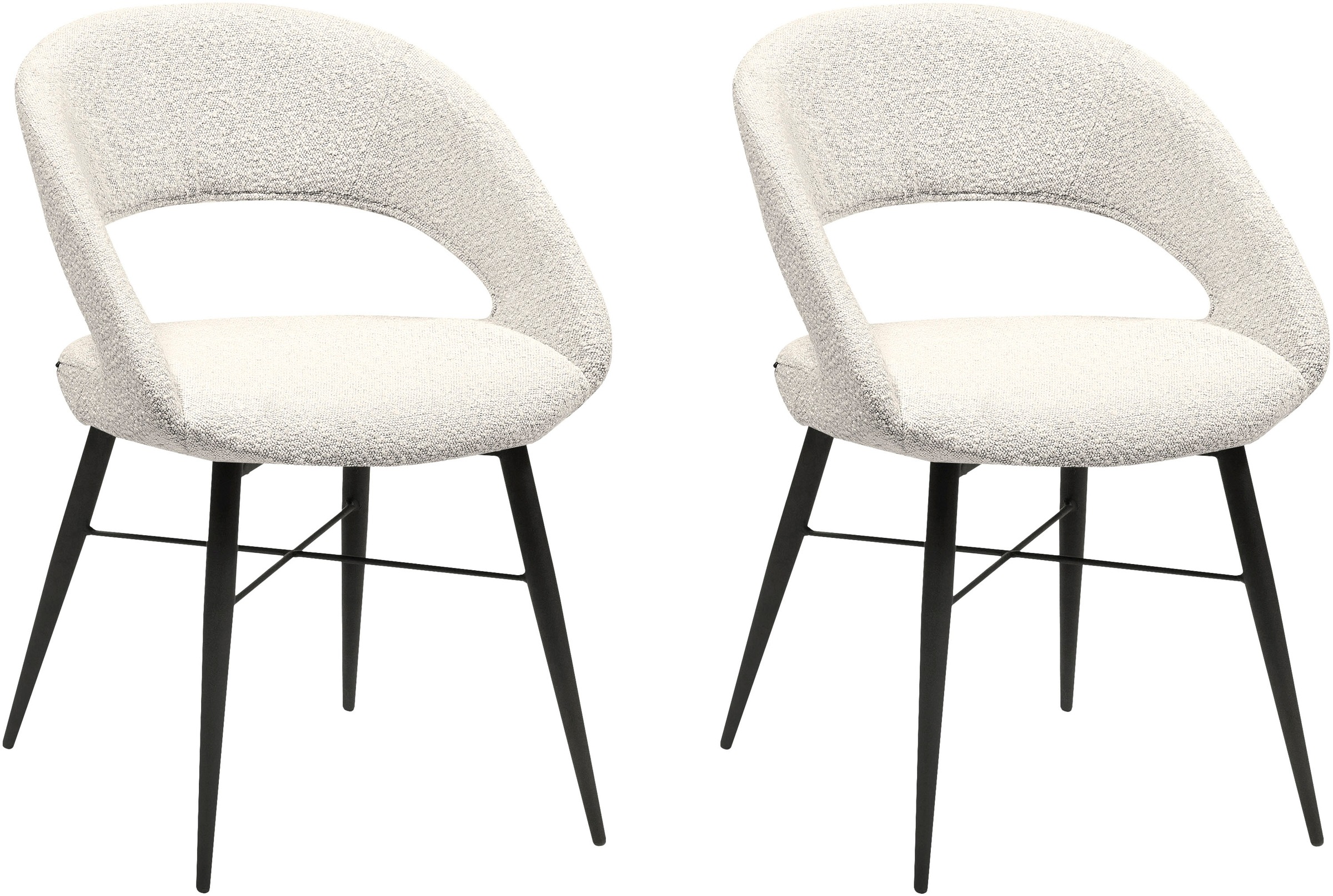 OMG Design Esszimmerstuhl »Marley« (Set) 2 Stk.mit modernem Cut-Out, Bouclé günstig online kaufen