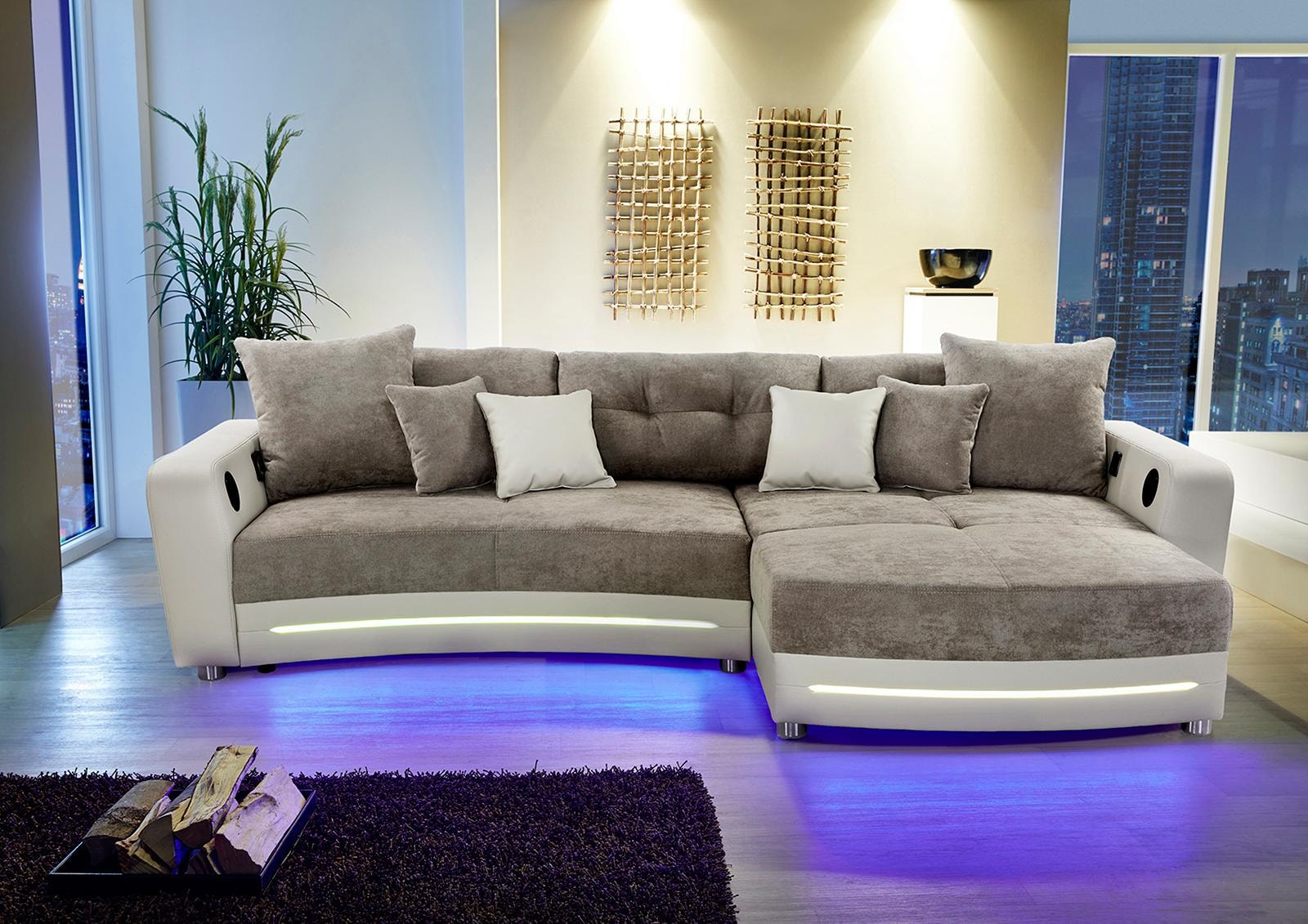 Jockenhöfer Gruppe Ecksofa Laredo, inklusive RGB-LED-Beleuchtung und Bluetooth-Soundsystem