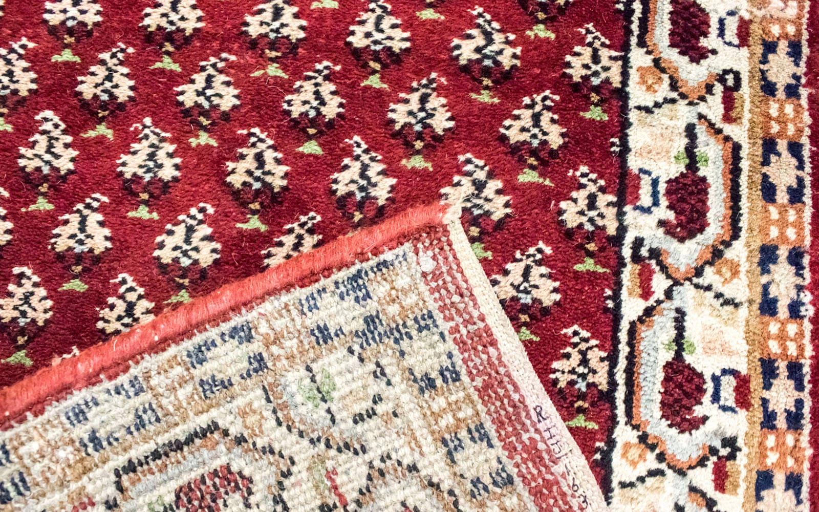 morgenland Wollteppich »Mir Rechnung Teppich auf handgeknüpft rot«, kaufen rechteckig