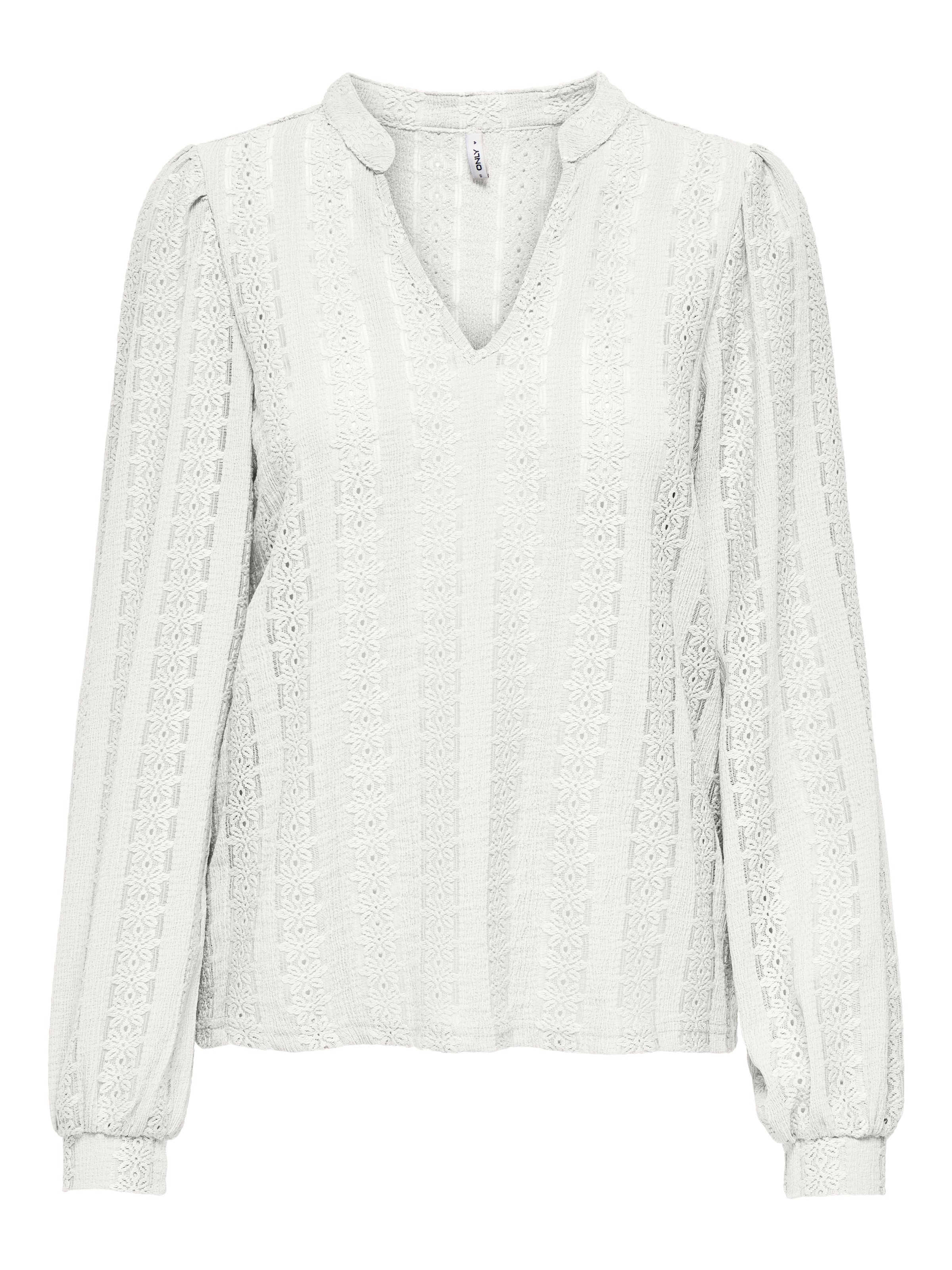 ONLY Blusenshirt »ONLMELANIE L/S SPLIT TOP JRS«