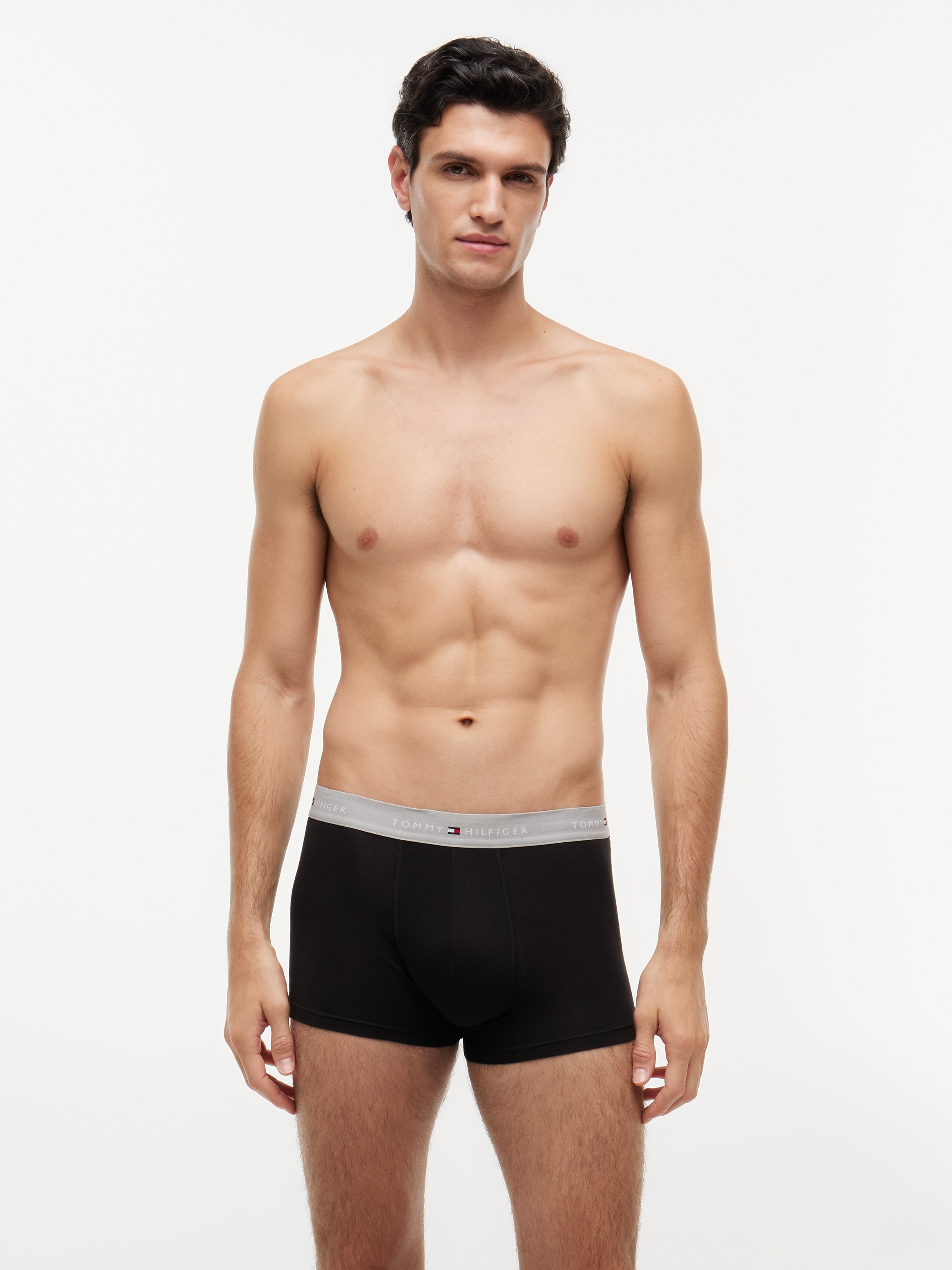 Tommy Hilfiger Underwear Trunk »TRUNK 3 PACK« 3 Stk. mit kontrastfarbenem Logobund