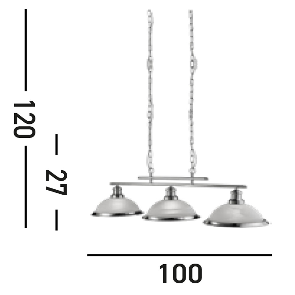 Searchlight Hängeleuchte »Bistro 3Lt Bar Pendant« E27 1 Stk.