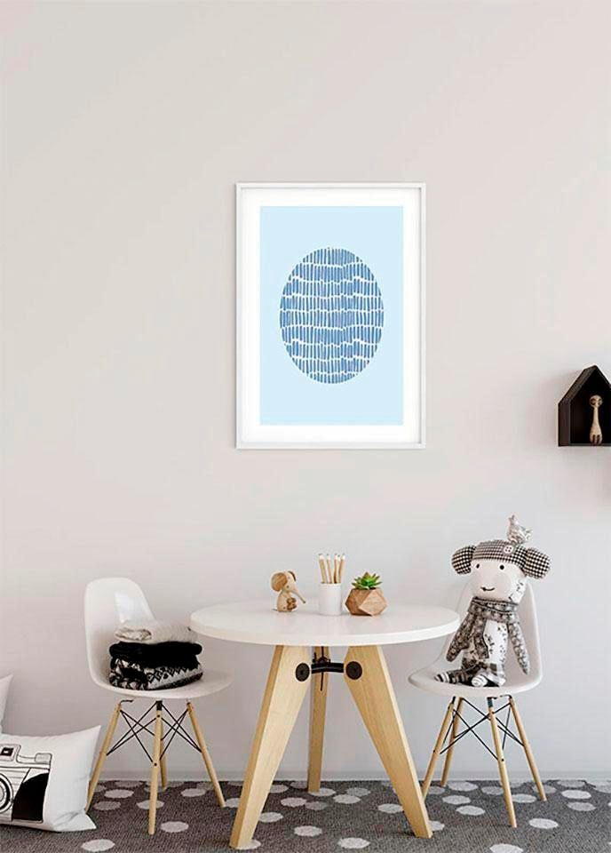 Komar Bild »Shelly Patterns Blue«, Formen-Kunst, (1 St.), Wandbild zur Dekoration - ohne Rahmen