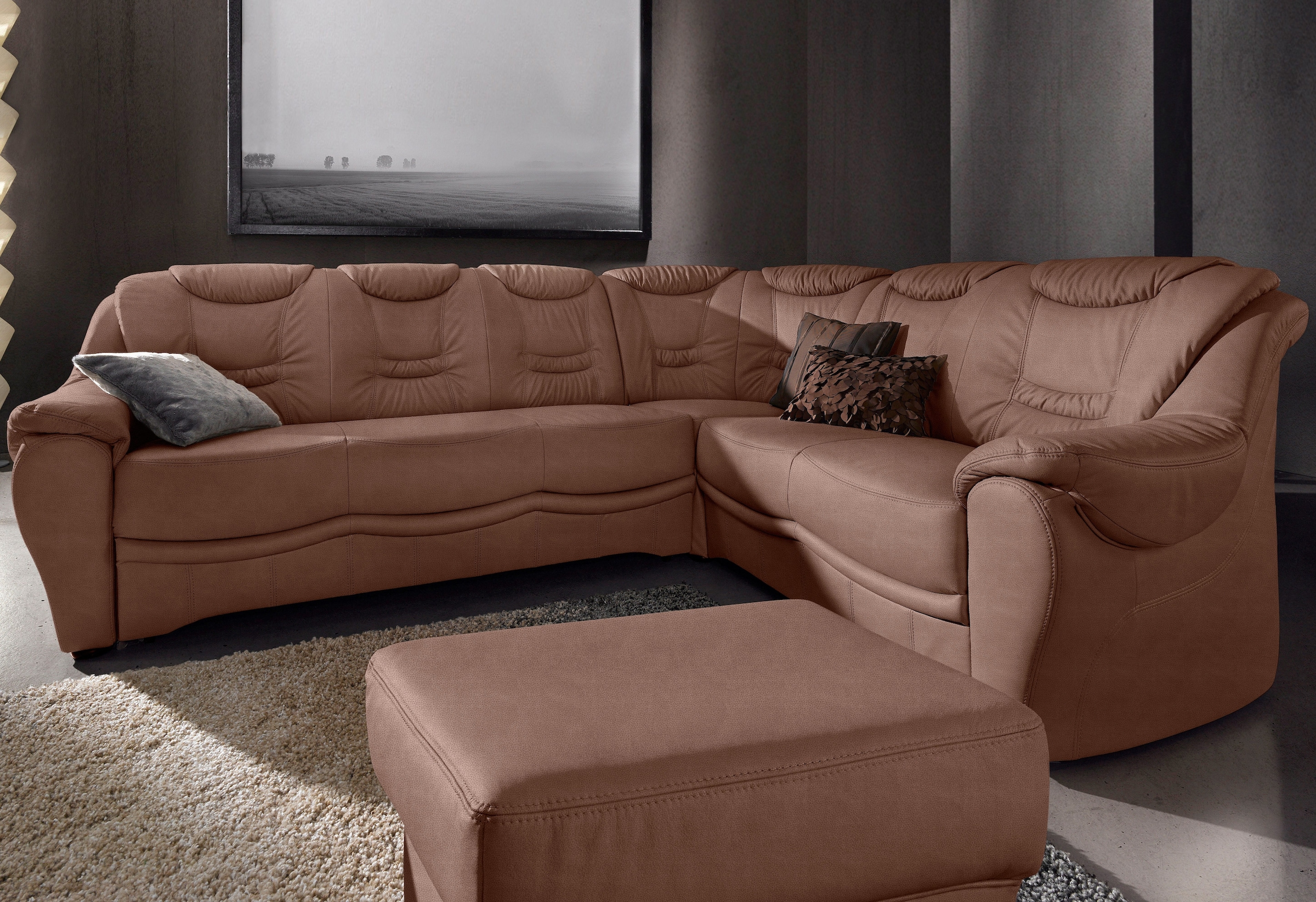 sit&more Ecksofa »Benson L-Form« wahlweise mit Bettfunktion günstig online kaufen