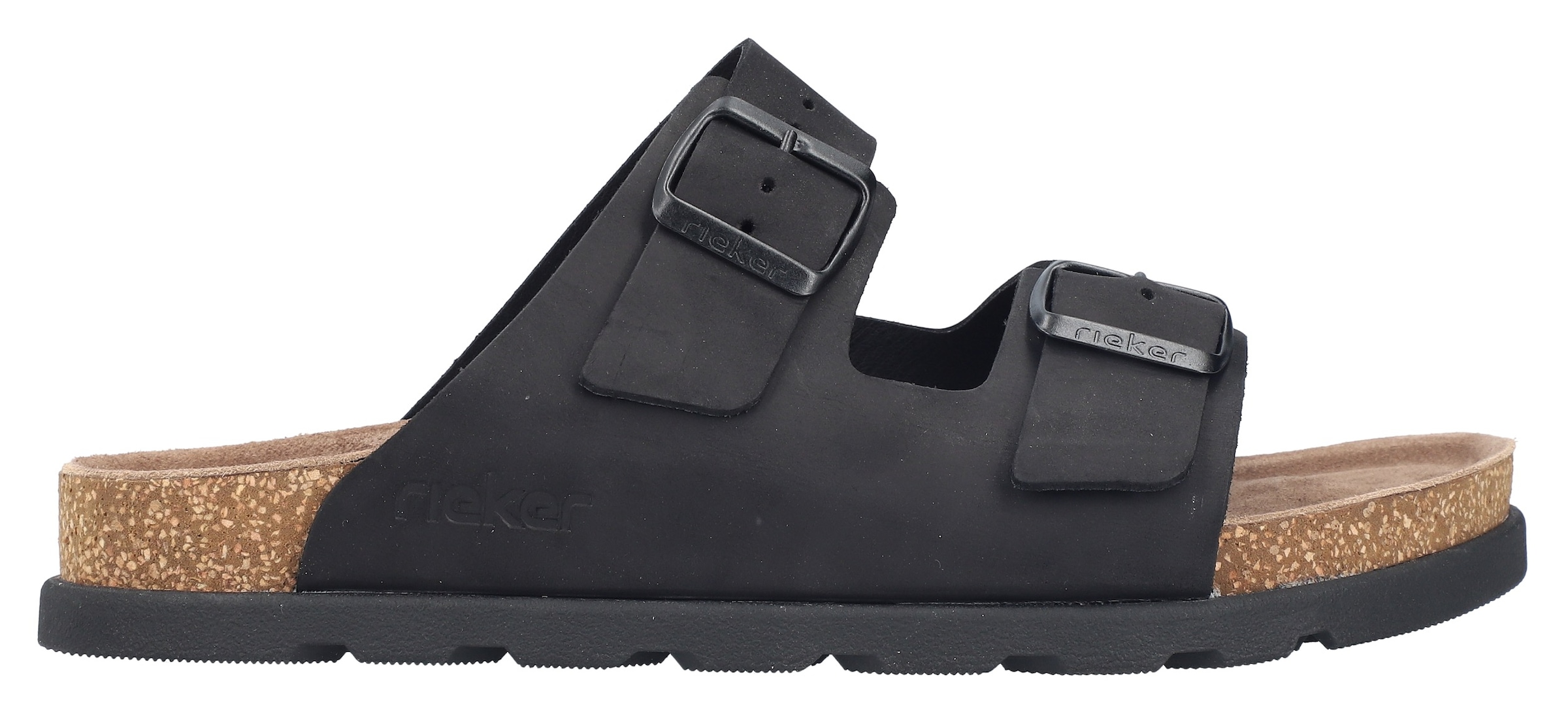Rieker Pantolette, Sommerschuh, Strandschuh, Hausschuh mit bequemem Fußbett