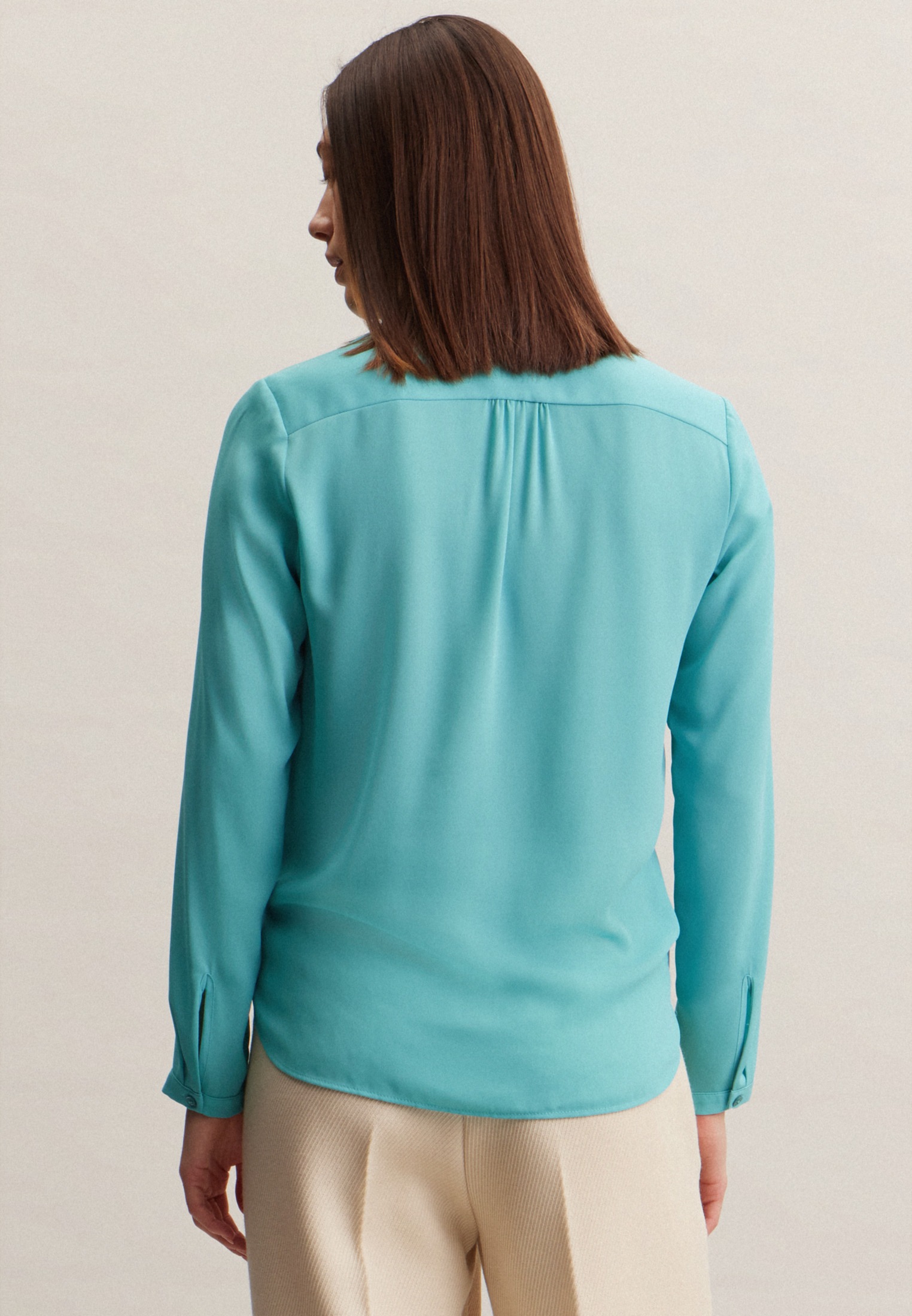 seidensticker Wickelbluse »Schwarze Rose«, Langarm V-Neck Uni