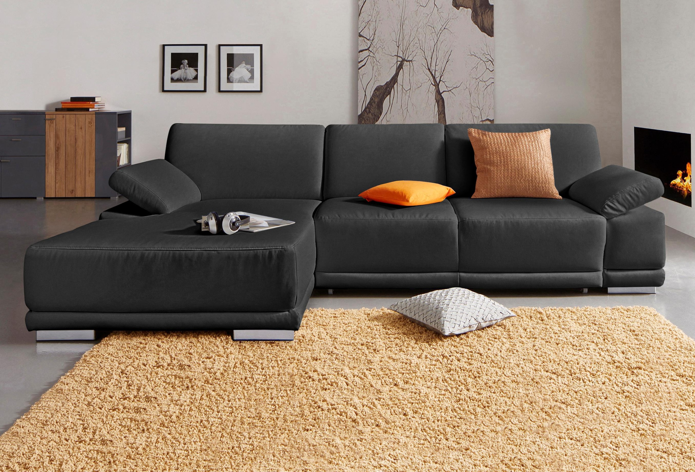 sit&more Ecksofa »Coria L-Form«, mit XL-Recamiere, wahlweise mit Bettfunkti günstig online kaufen