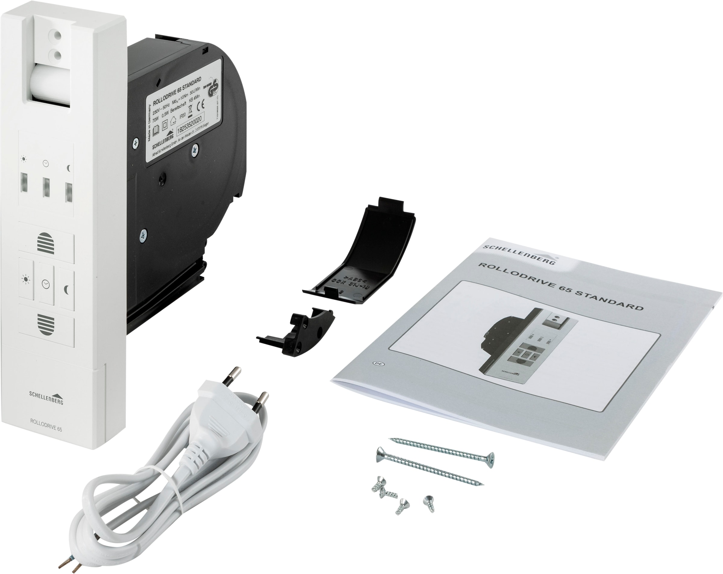 SCHELLENBERG Rollladengurt-Antrieb »Unterputz, elektrischer Gurtwickler RolloDrive 65 Standard,«, bis 6 m² Rollladenfläche, Maxi System, 23 mm Rollladengurt