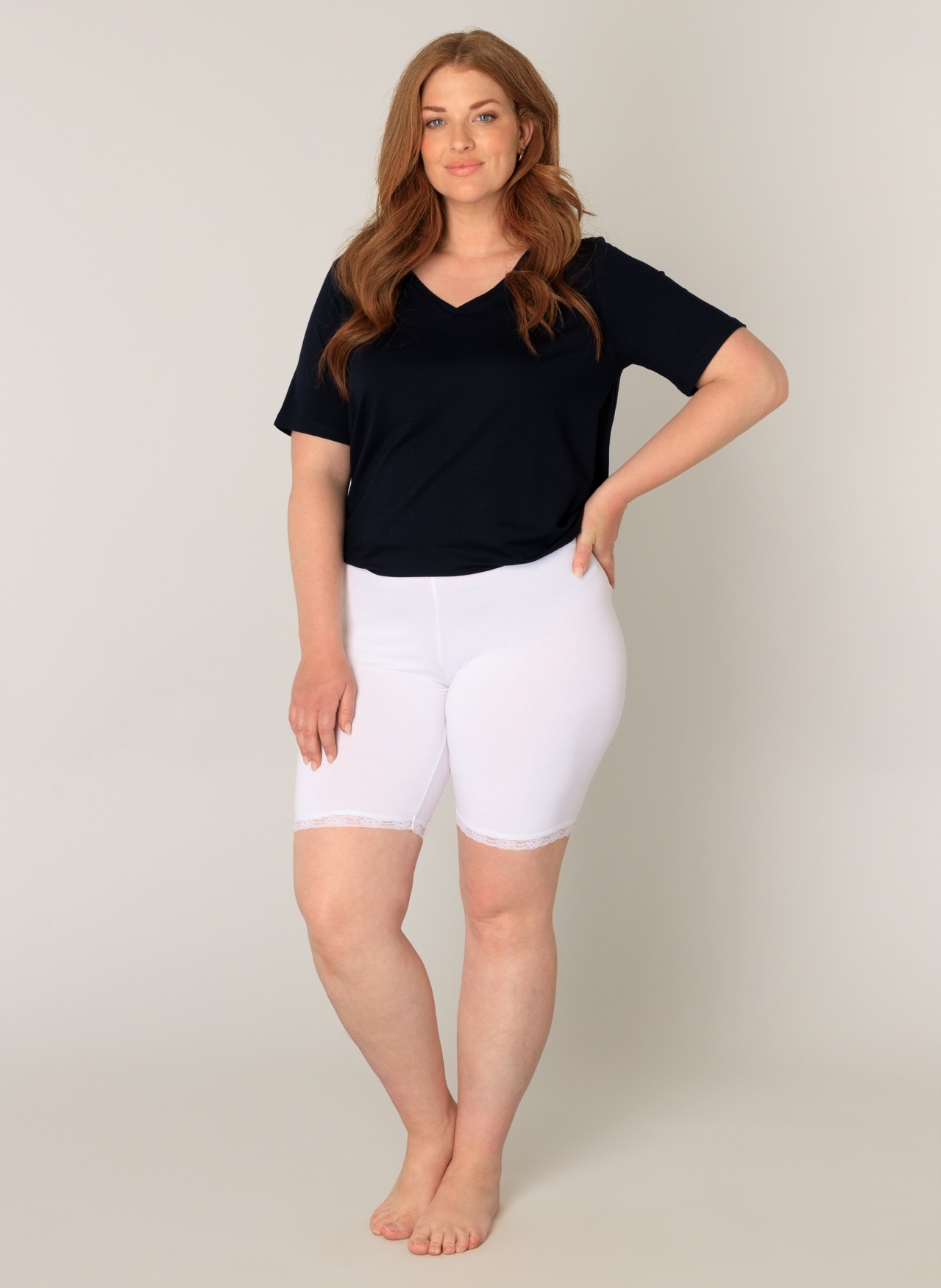 Base Level Curvy Radlerhose »Ava«  mit Spitzenkante