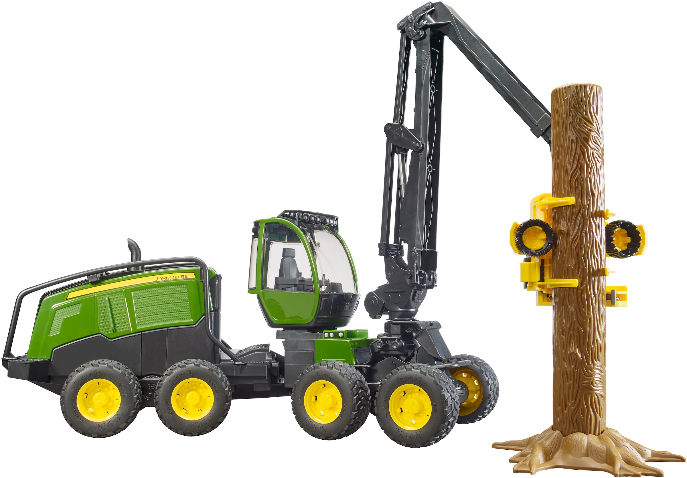 Bruder® Spielzeug-Forstmaschine »John Deere 1270G Harvester mit 1 Baumstamm (02135)« Made in Europe