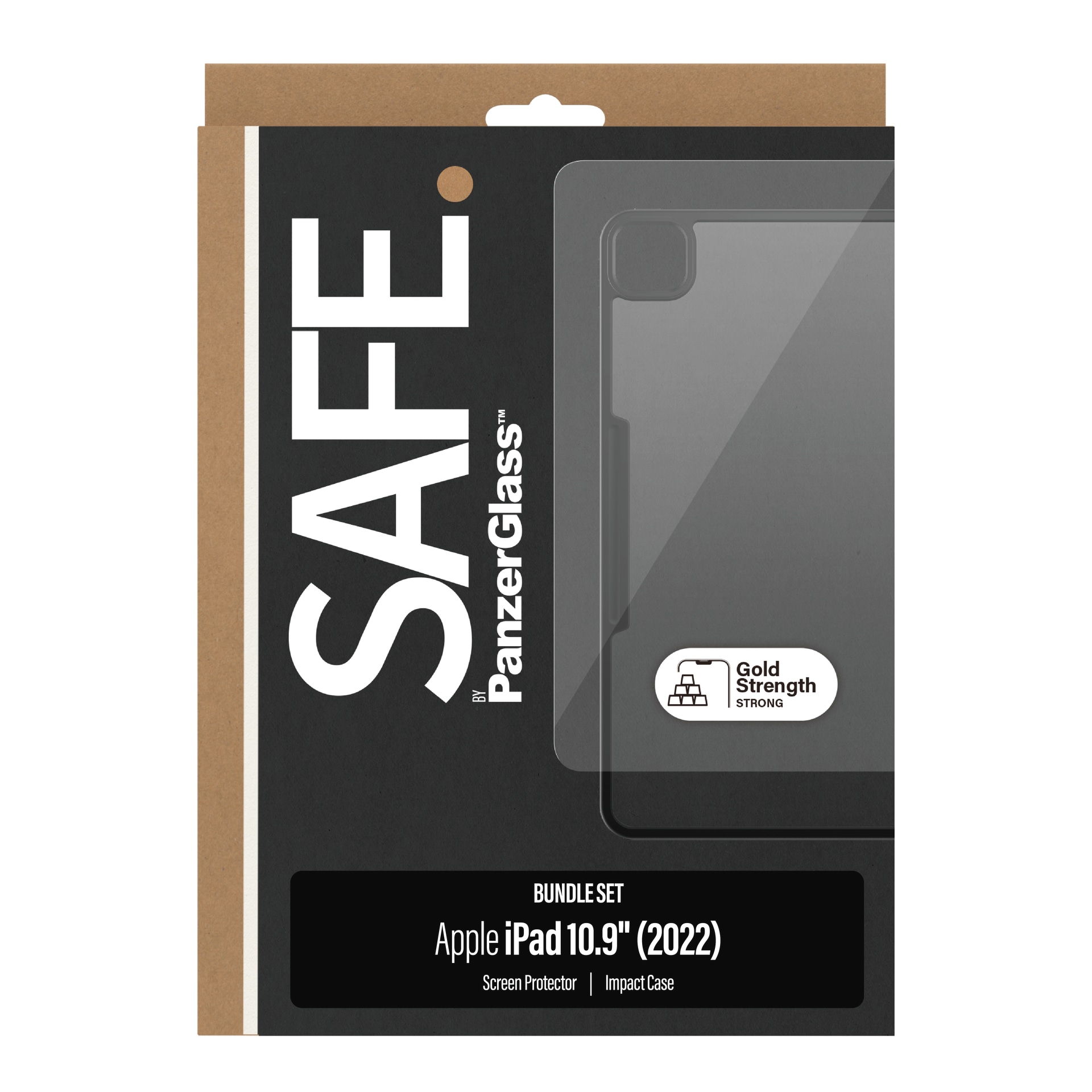 SAFE by PanzerGlass Displayschutzglas »2-in-1 Bundle Set Impact Case + Screen Protection«, für Apple iPad 11" (2025)-Apple iPad 10.9" (2022), Displayschutzfolie, Schutzfolie, Bildschirmschutz, kratz- & stoßfest