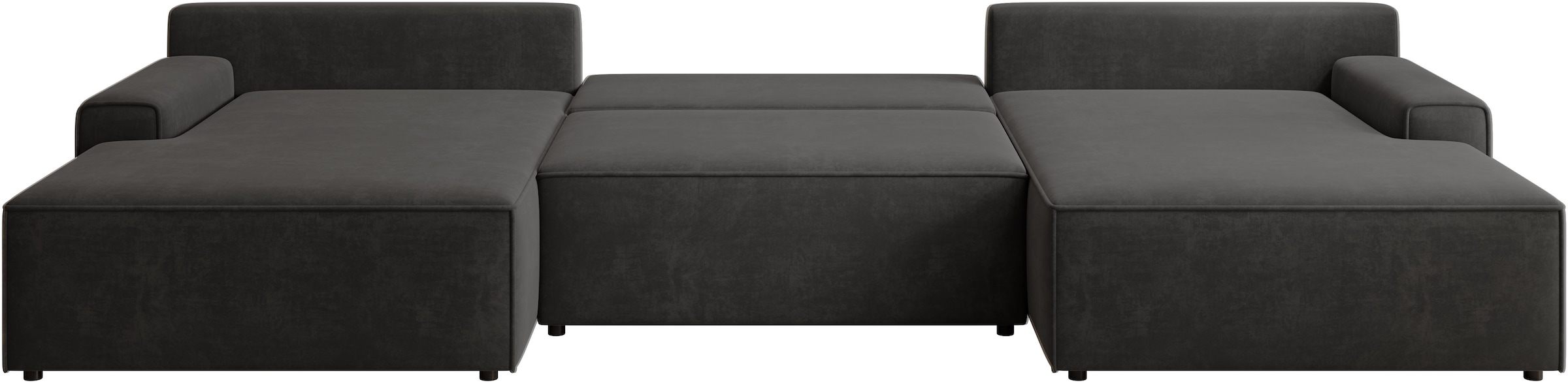 TRENDMANUFAKTUR Wohnlandschaft »Challenge, Schlafsofa mit Bettkasten, Couch in U-Form, Breite 333 cm«, XXL Sofa mit Bettkasten & Schlaffunktion, auch in trendigem Cordstoff