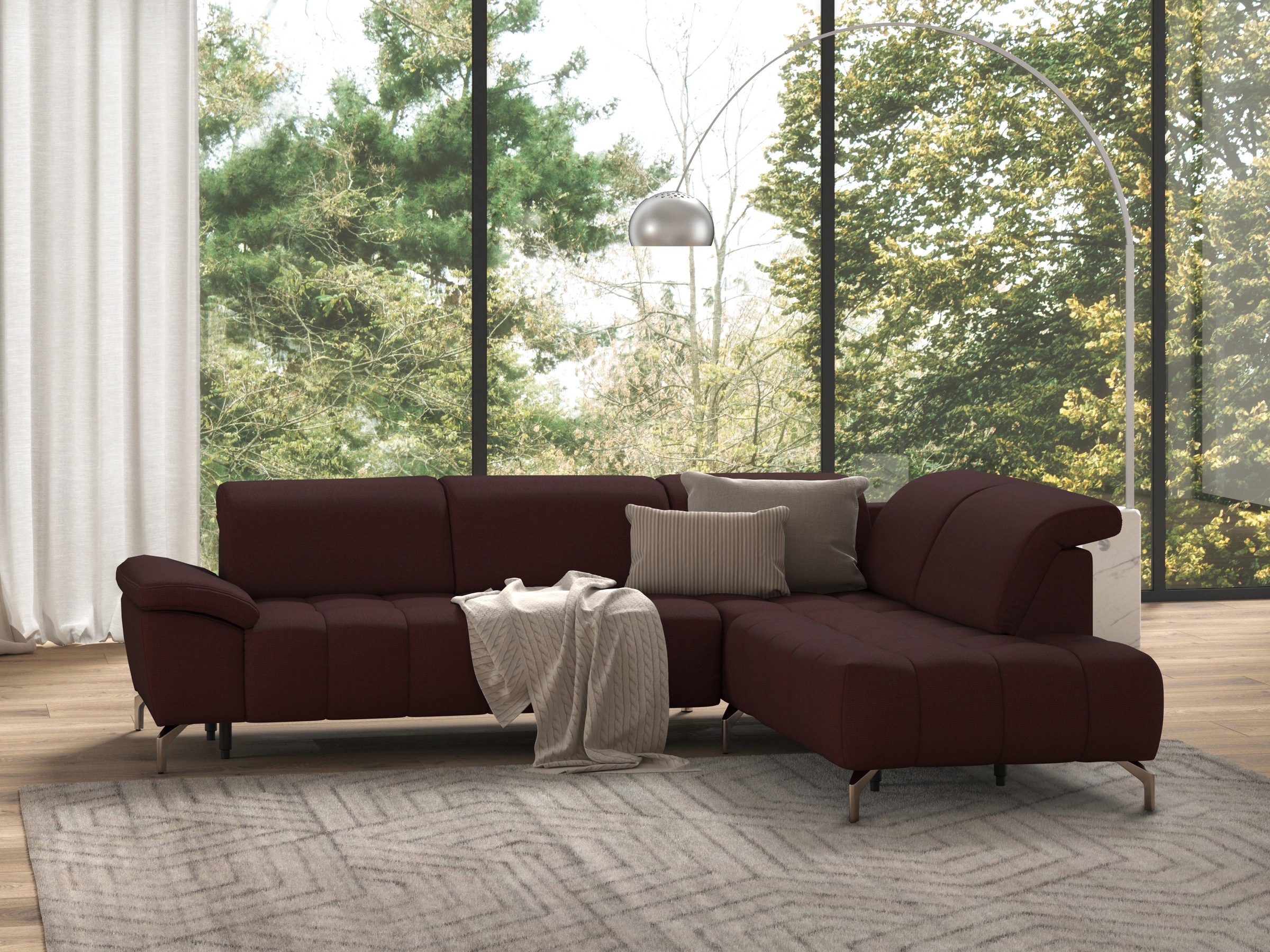sit&more Ecksofa Cool L-Form, wahlweise mit Kopfteilverstellung und Vorzieh günstig online kaufen