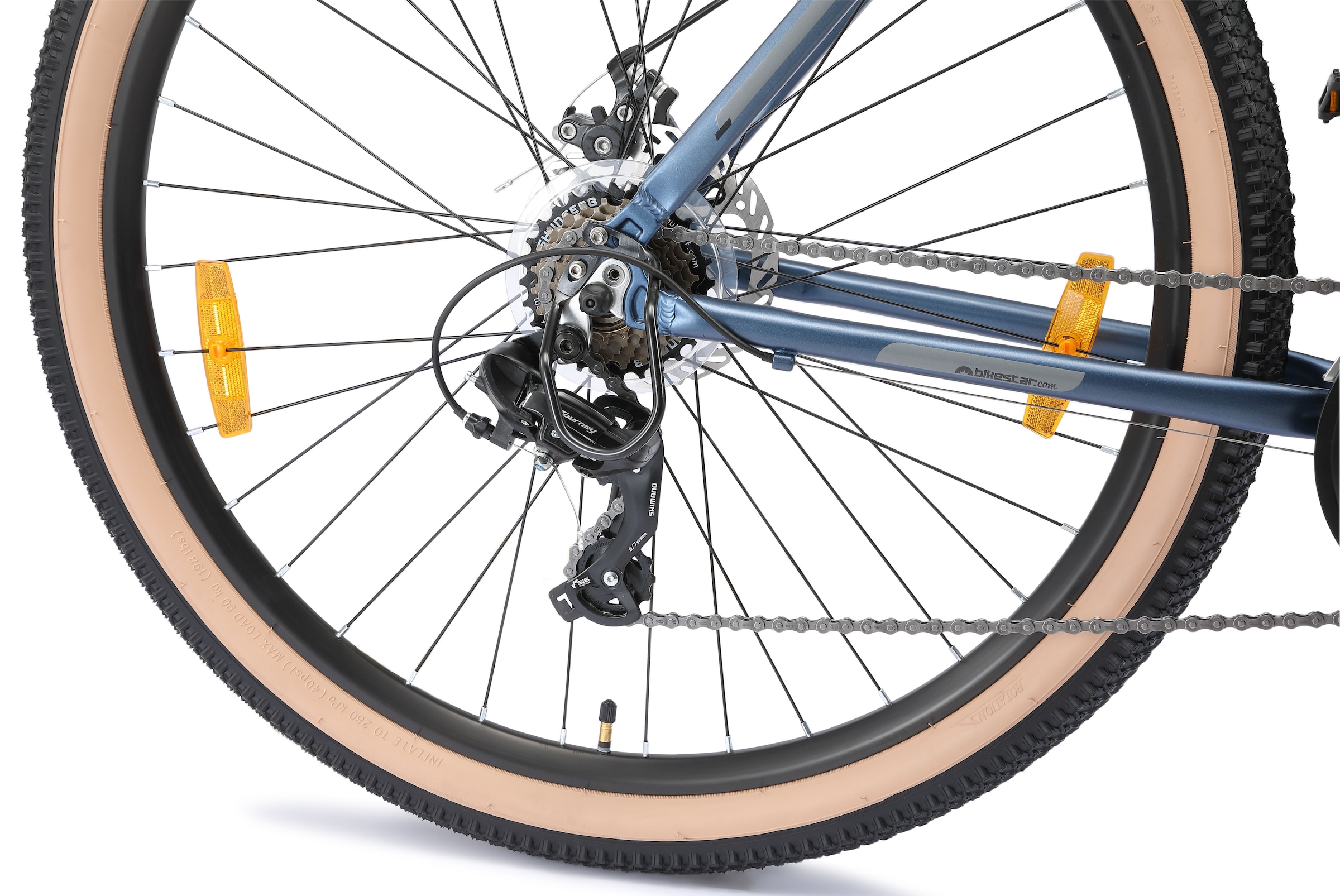 Bikestar Mountainbike 21 Gang Shimano RD-TY300 Schaltwerk Kettenschaltung für Damen und Herren, Kettenschaltung