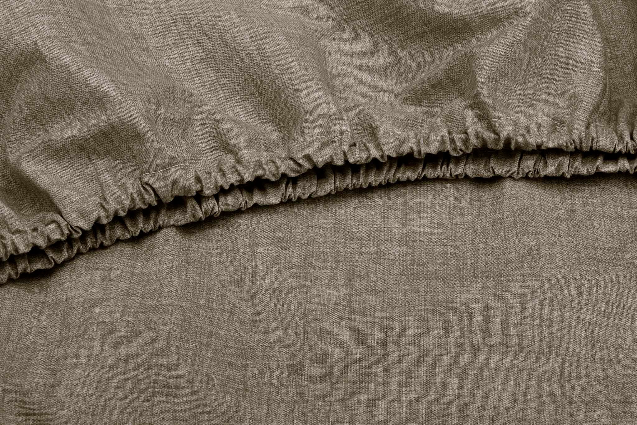 ZO HOME Spannbettlaken »Lino«, Laken aus 100% Baumwolle, Linen-look Print, Betttuch ab 90x200