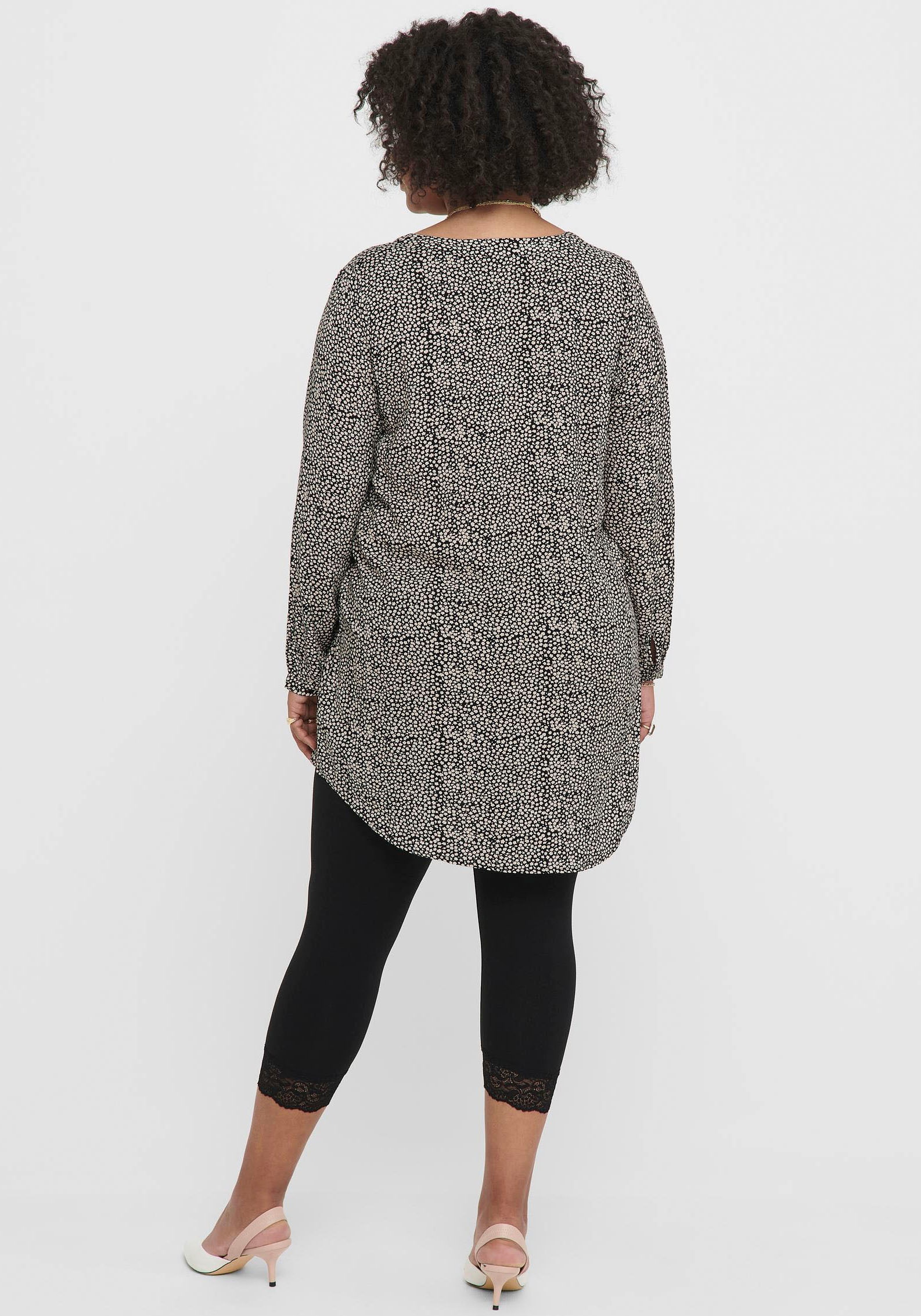 ONLY CARMAKOMA Caprileggings »CARTIME LIFE CALF LACE«  mit Spitzensaum