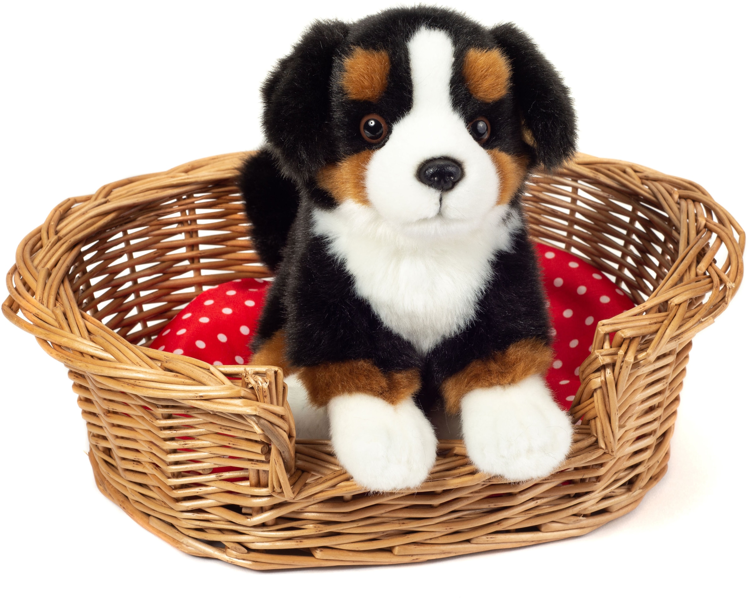 Teddy Hermann® Kuscheltier »Berner Sennenhund sitzend schwarz/braun/weiß, 21 cm«, zum Teil aus recyceltem Material