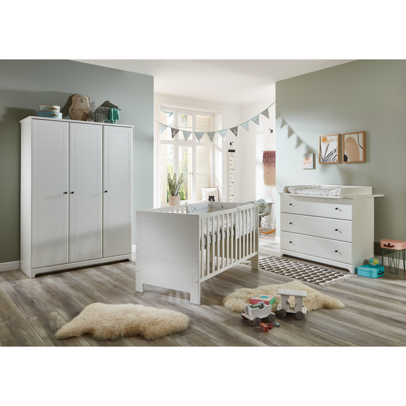ARTHUR BERNDT Babyzimmer-Komplettset »Thilo« Set, Kinderbett, Schrank, Wickelkommode, 3 Stk. tlg. Made in Germany; mit Kinderbett, Schrank und...