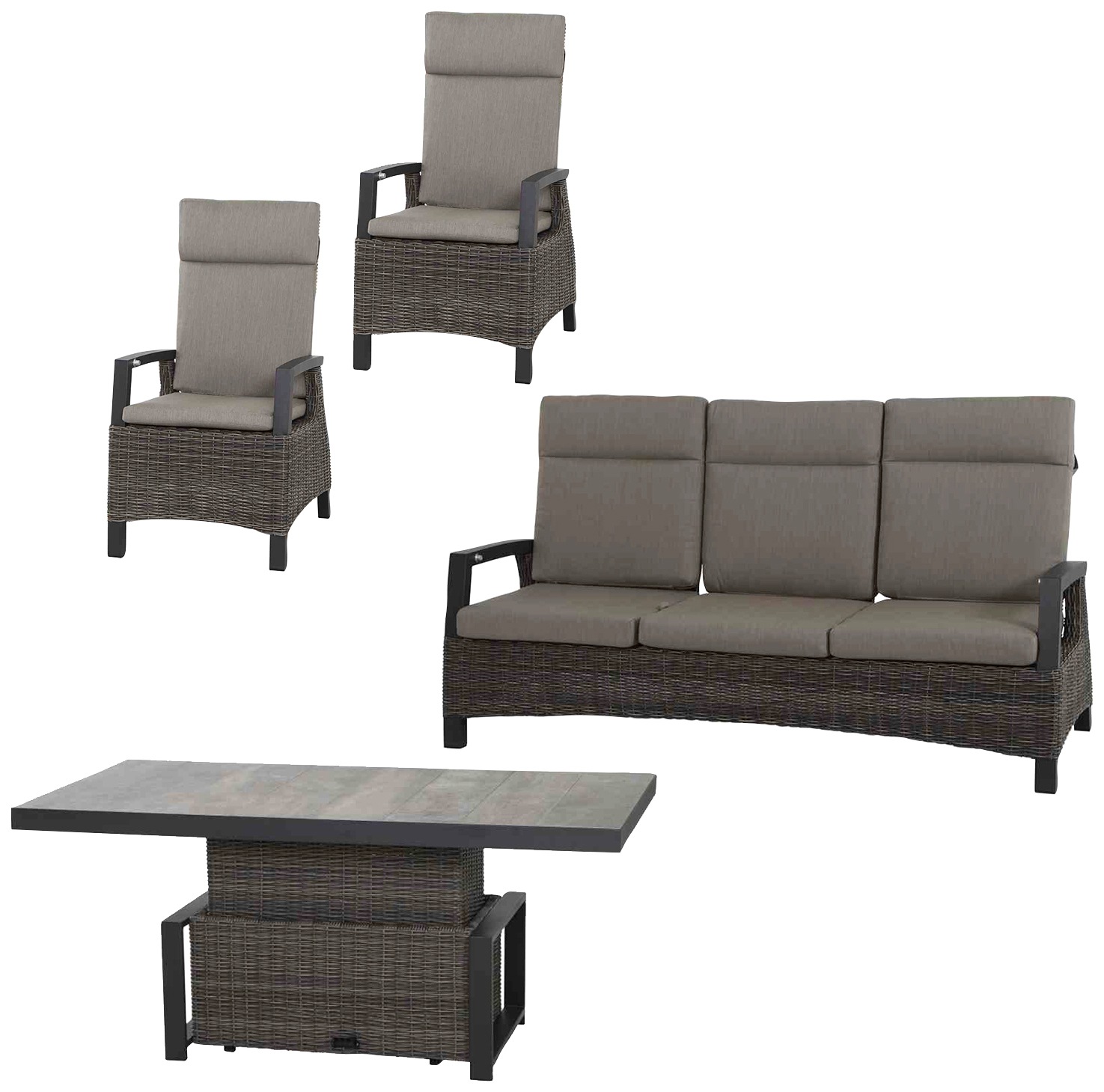 Siena Garden Garten-Essgruppe »Corido« 4 Stk. tlg. günstig online kaufen