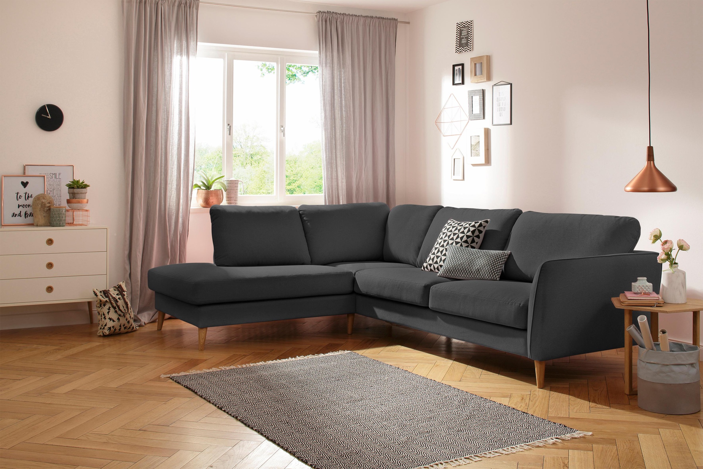Home affaire Ecksofa »MARSEILLE 278/202 cm, L-Form, Ottom. rechts/links, ve günstig online kaufen